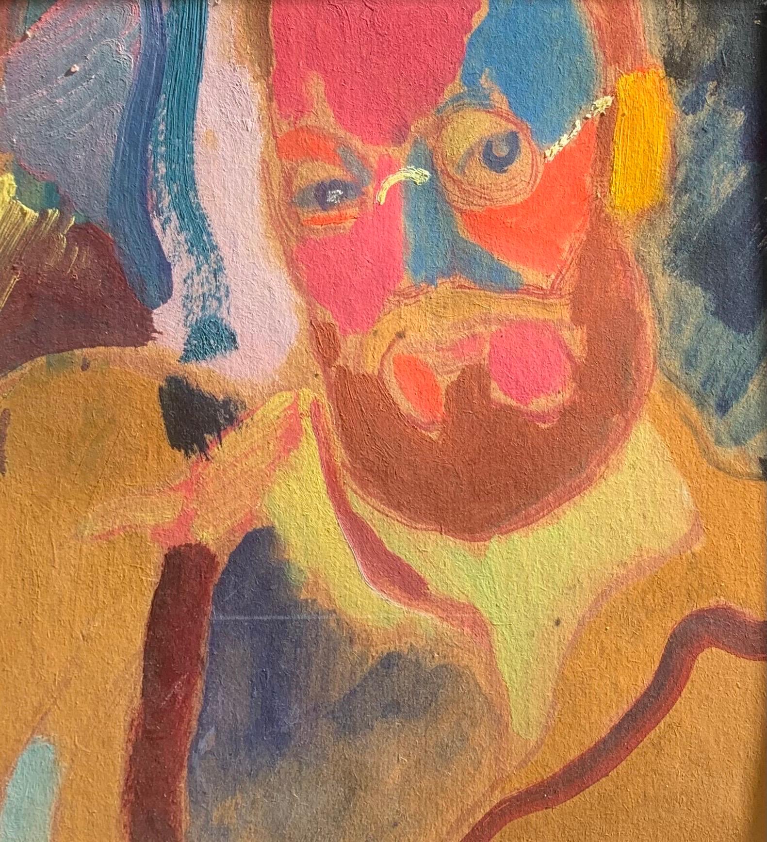 Valery Garde (1951-2014) - Ritratto di Sergei, Avant-Garde degli Urali - Painting di Valery Gazukine