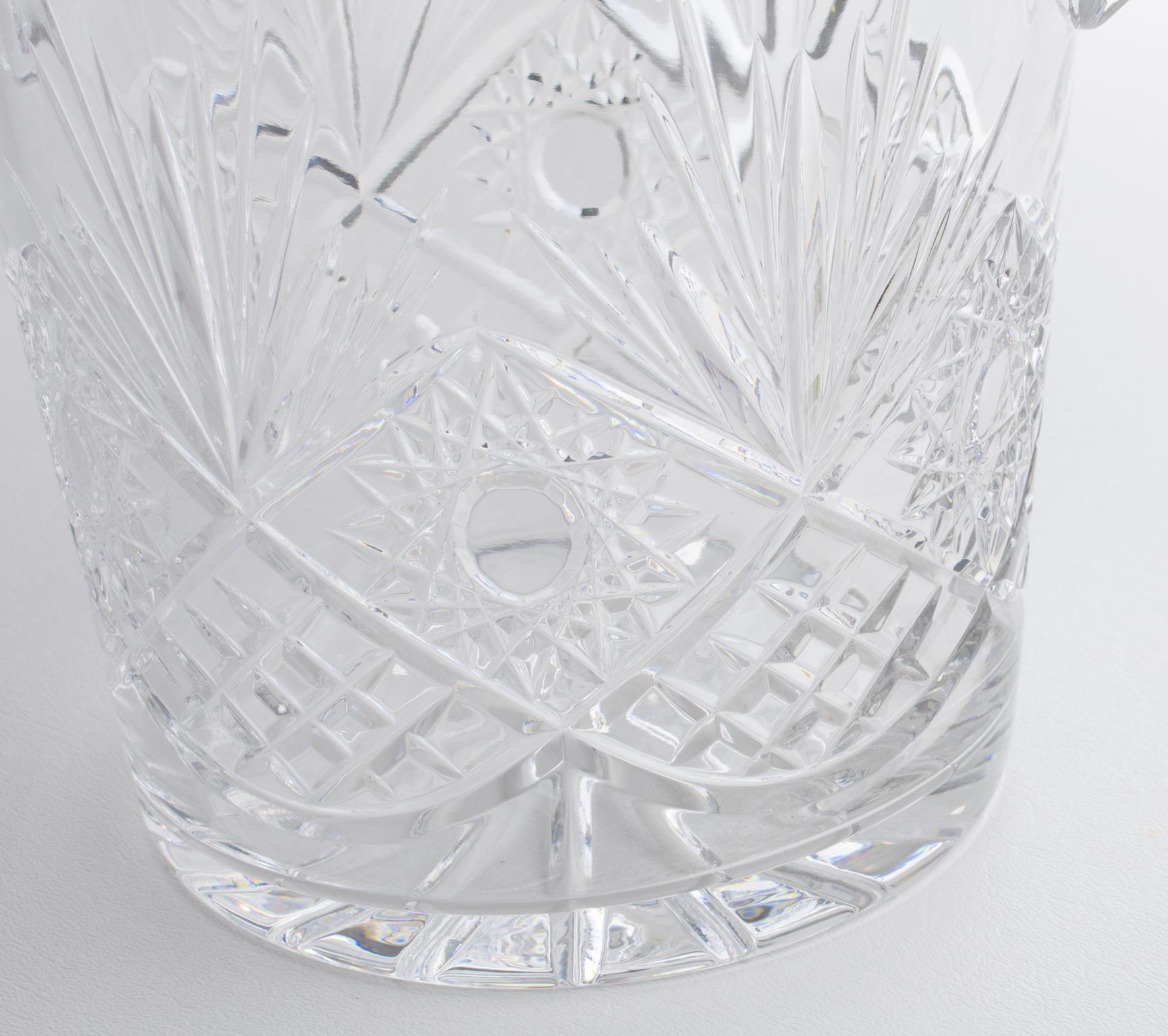 Valery Klein for Baccarat Bertrichamps Cut Crystal Champagne Ice Bucket Cooler For Sale 7