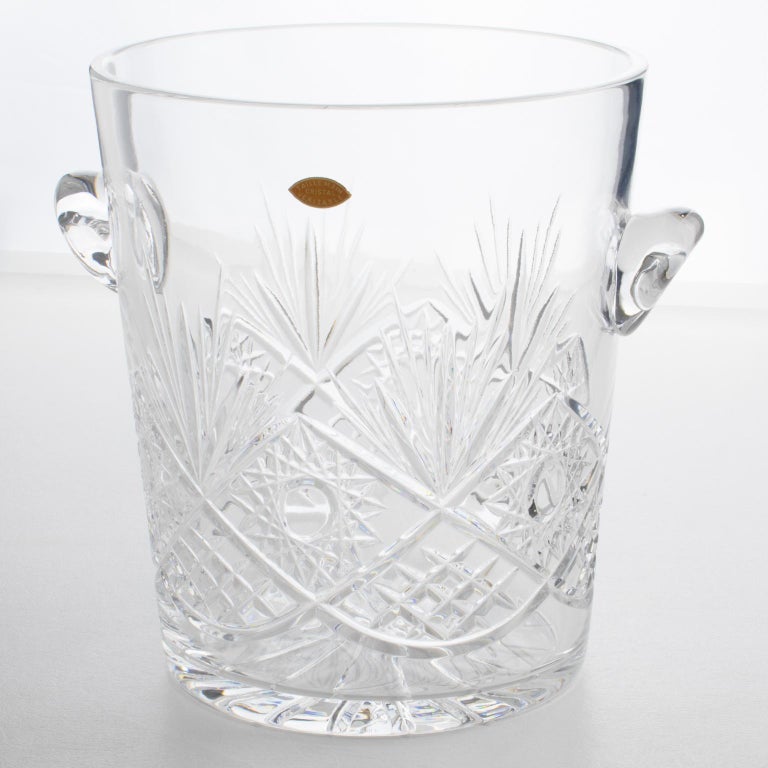 Barski Glass Small Ice Bucket Wine Cooler In Transparent