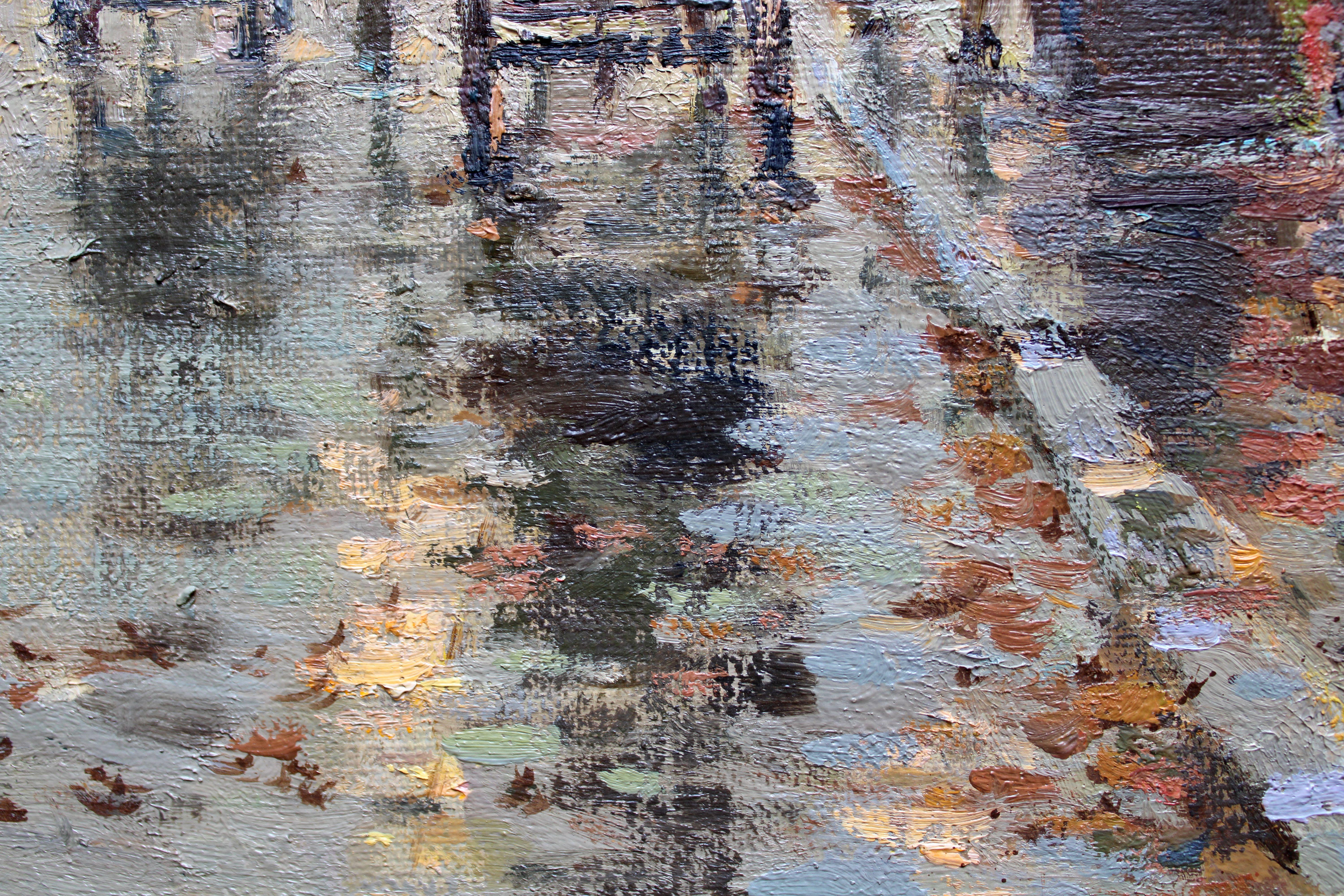 Paris by night. Oil on canvas, 38х55 сm For Sale 1