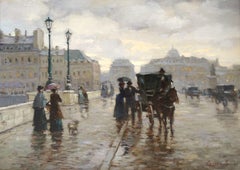 Street in Paris. Oil on canvas, 50x71 cm
