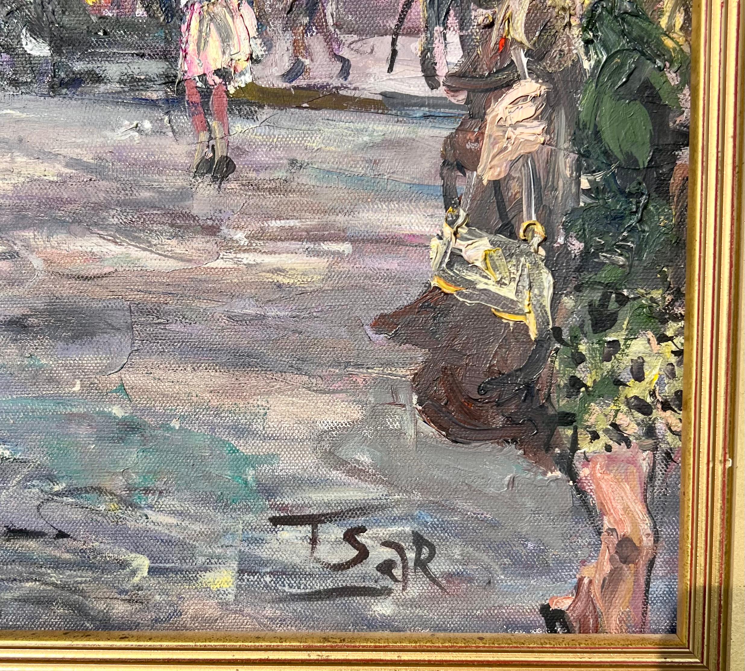 Une journée ensoleillée à New York - Post-impressionnisme Painting par Valery Tsarikovsky