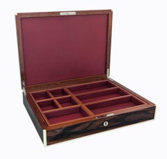 Valet Box Macassar Ebony leather lined 21st Century  by Boucher & Co Australia