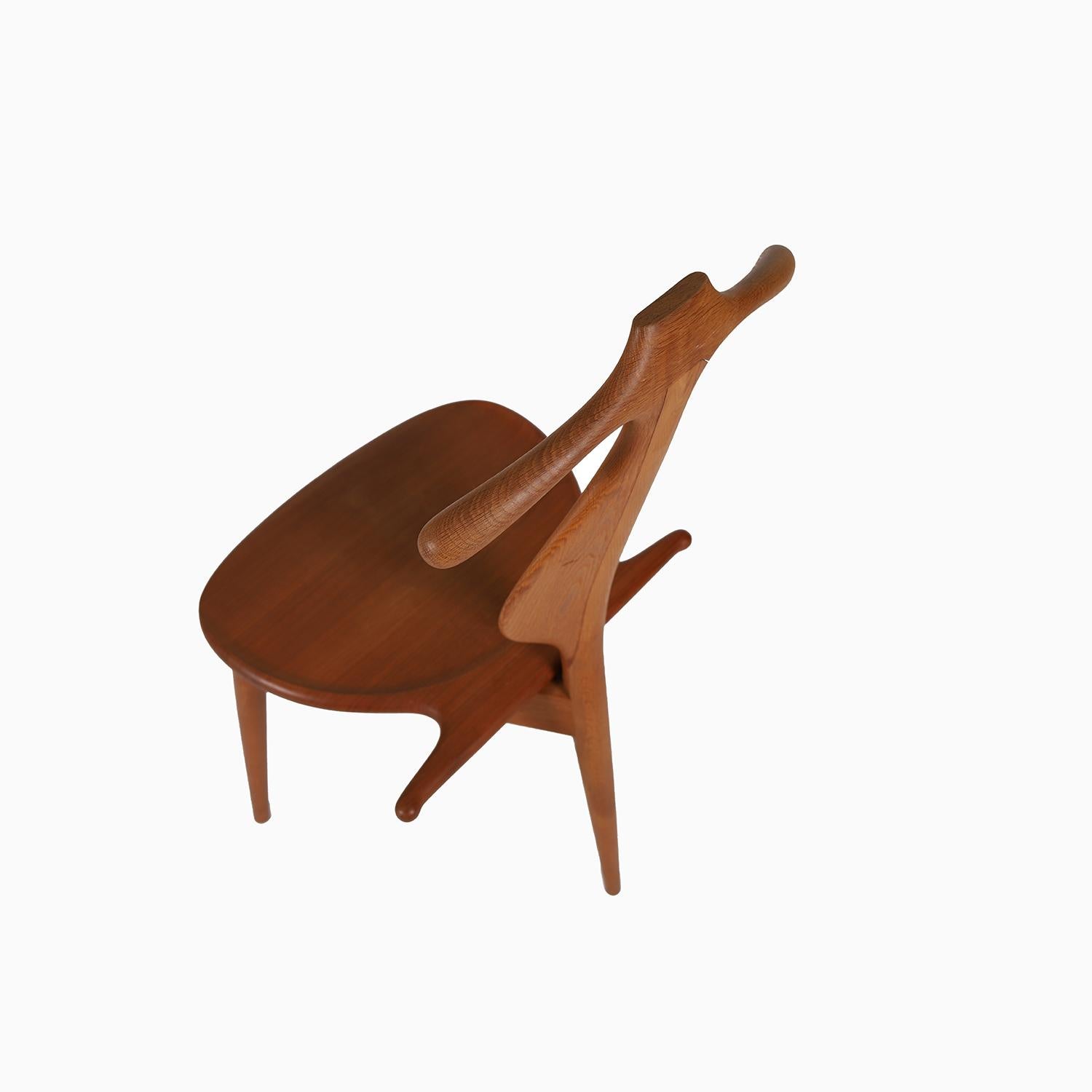 Scandinavian Modern Valet Chair JH-540 by Hans J. Wegner, Teak & Oak