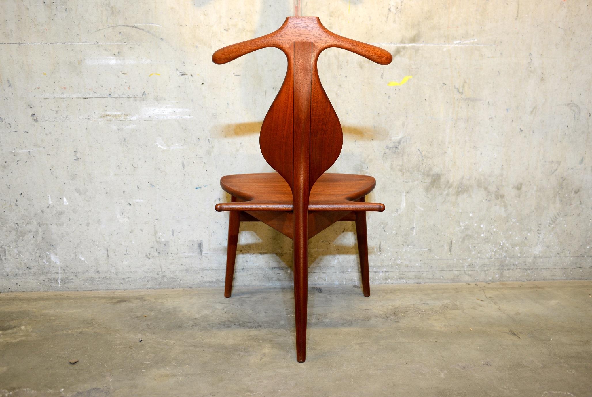Danish Valet Chair, PP250, Cuba Mahogany and Wenge, by Hans J. Wegner, PP Møbler DK For Sale