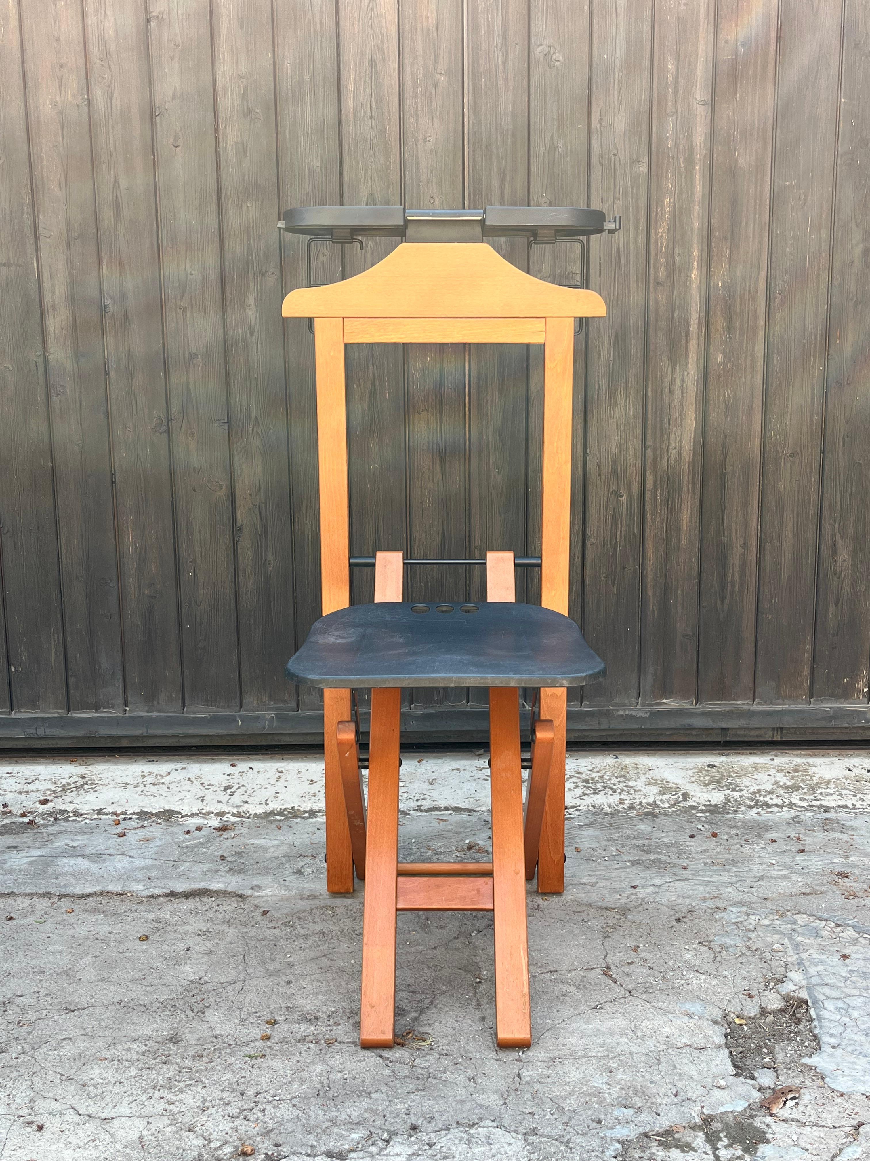 Valet/Appendiabiti pieghevole, con sedile, 