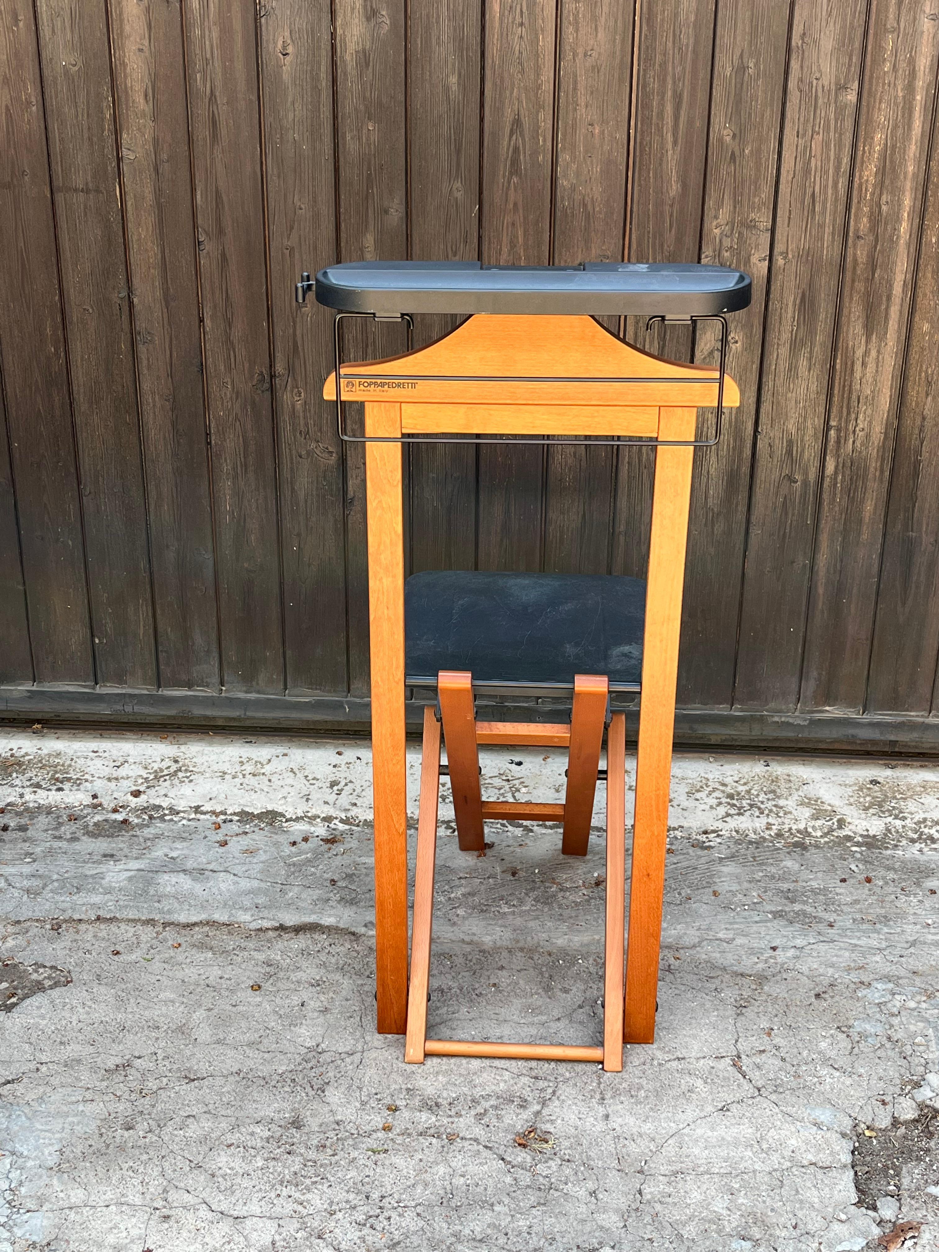 Plastica Valet/Appendiabiti pieghevole, con sedile, 