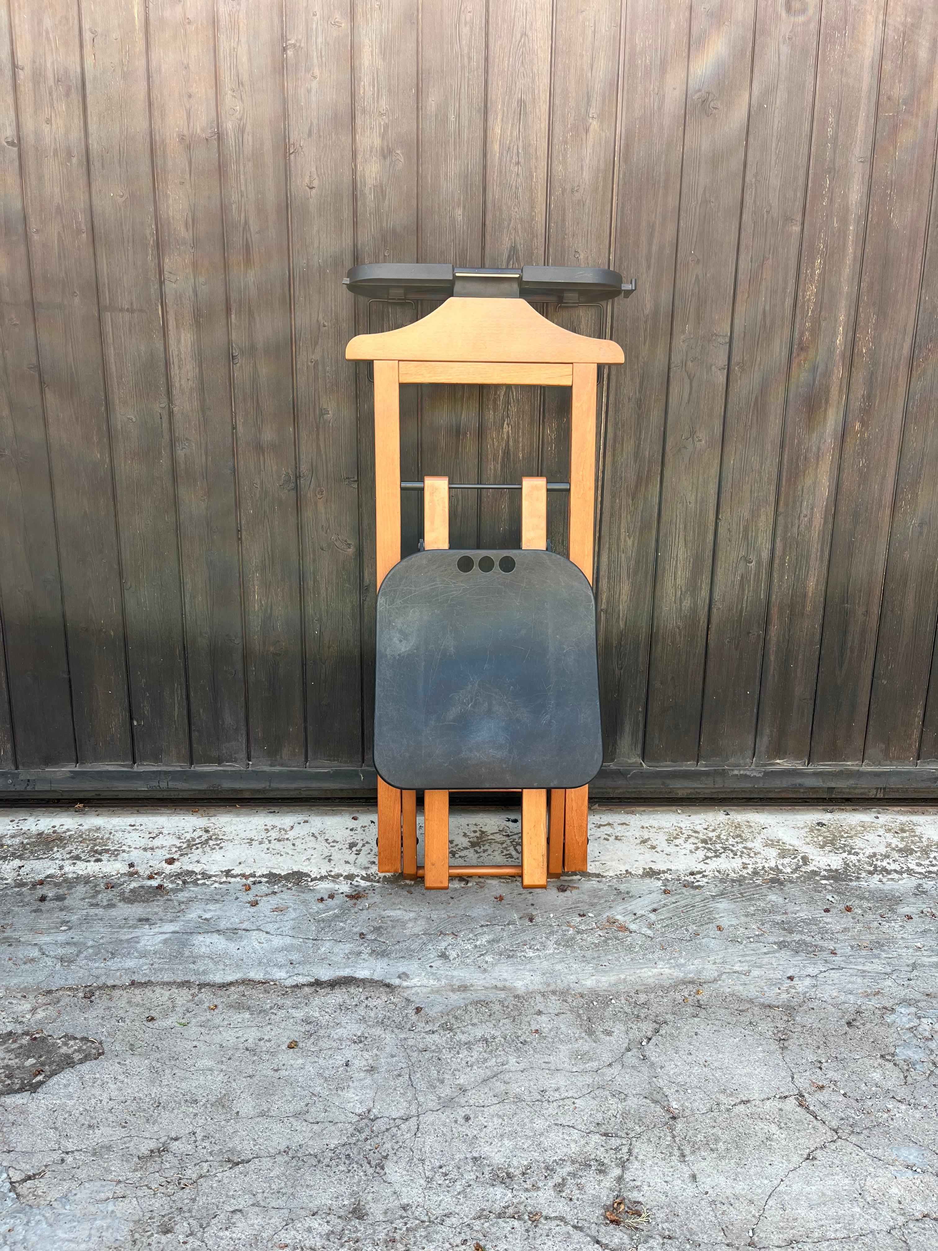 Valet/Appendiabiti pieghevole, con sedile, 
