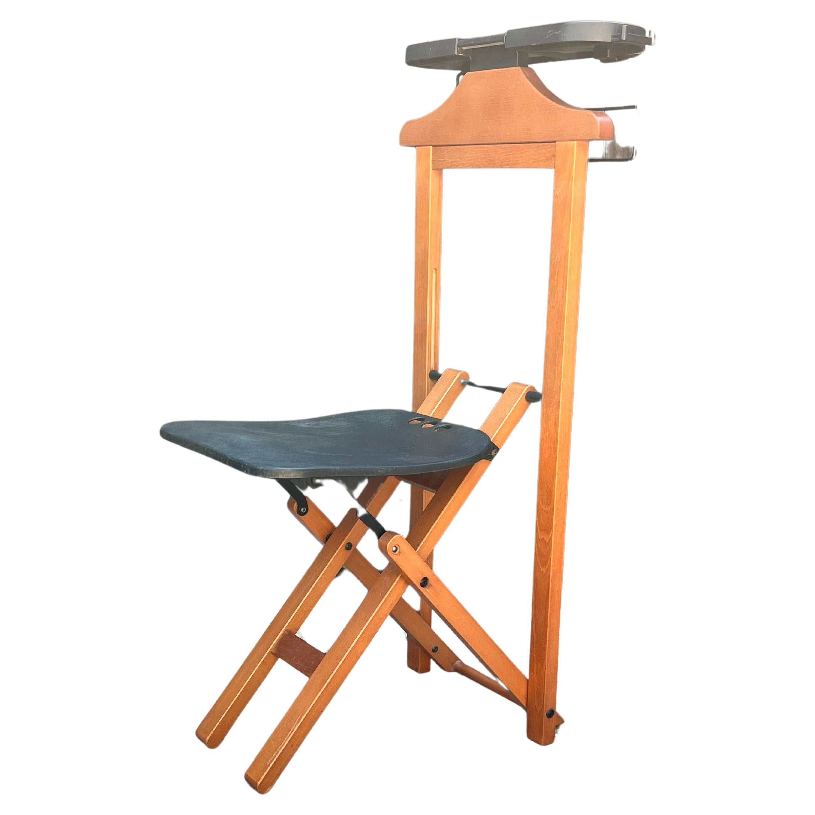 Porte-manteaux de chambre/amovible, avec assise, "Foppapedretti", fabriqué en Italie des années 1980