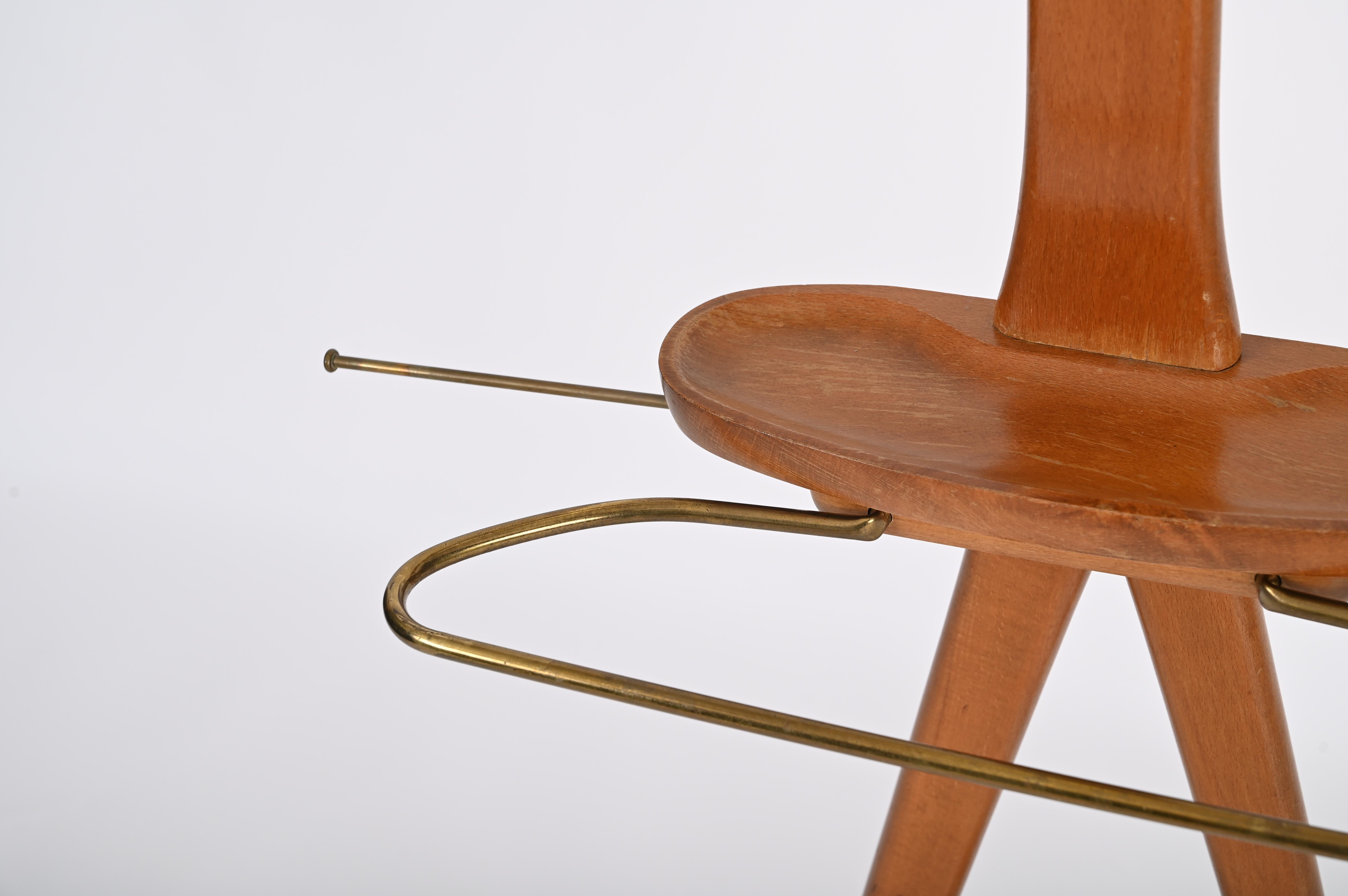 Valet in Beech and Brass by Ico Parisi for Fratelli Reguitti, Italy, 1960s 6