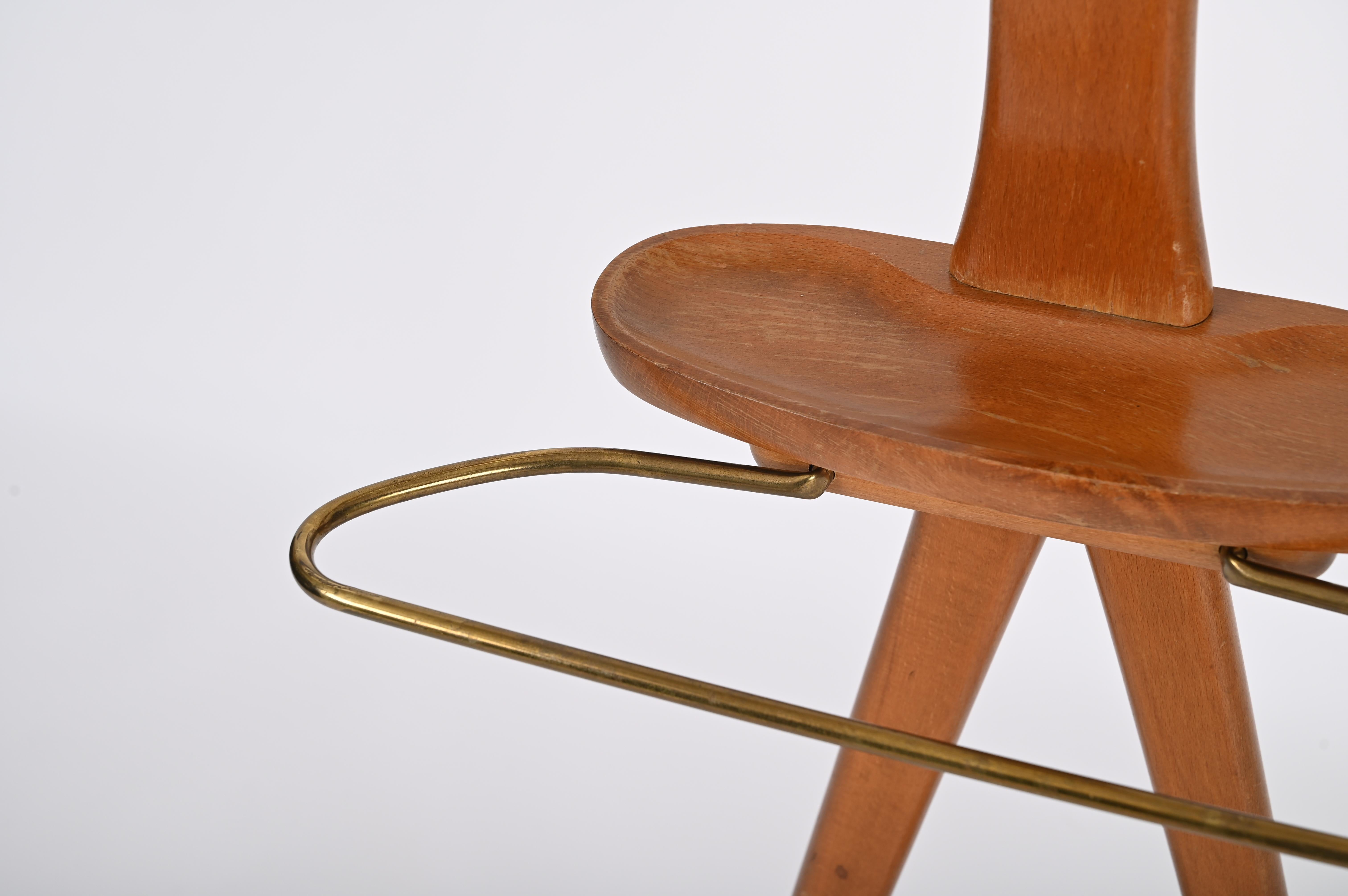 Valet in Beech and Brass by Ico Parisi for Fratelli Reguitti, Italy, 1960s 7