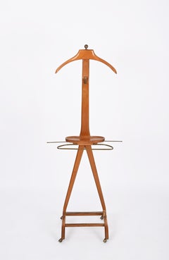 Valet in Beech and Brass by Ico Parisi for Fratelli Reguitti, Italy, 1960s