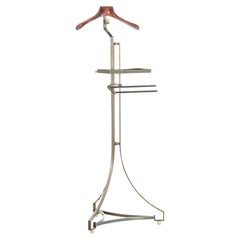 Valet in brass, steel and leather. Contemporary Work.