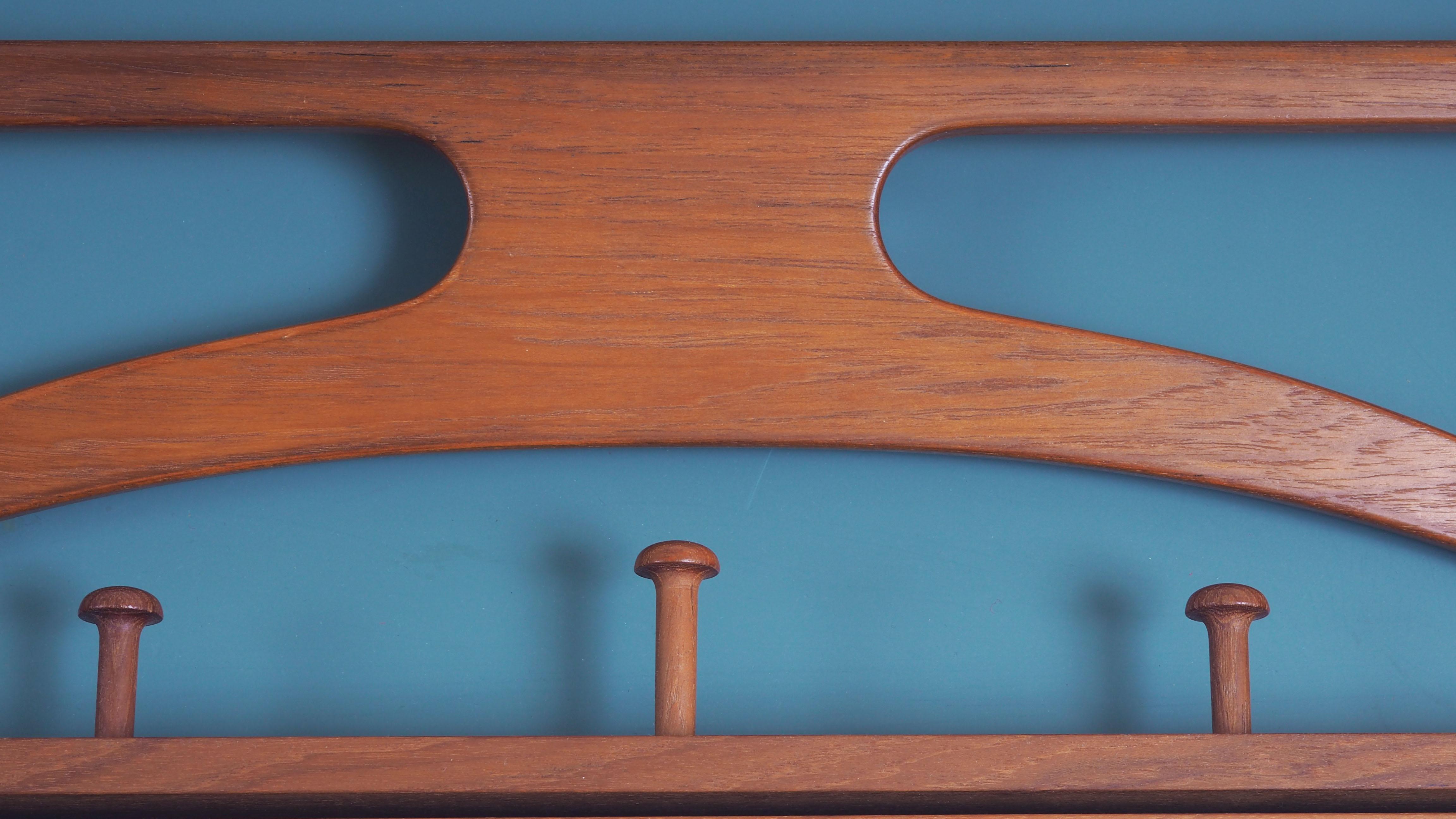 Scandinavian Modern Valet in Teak and Leather by Adam Hoff and Poul Østergaard, Denmark For Sale