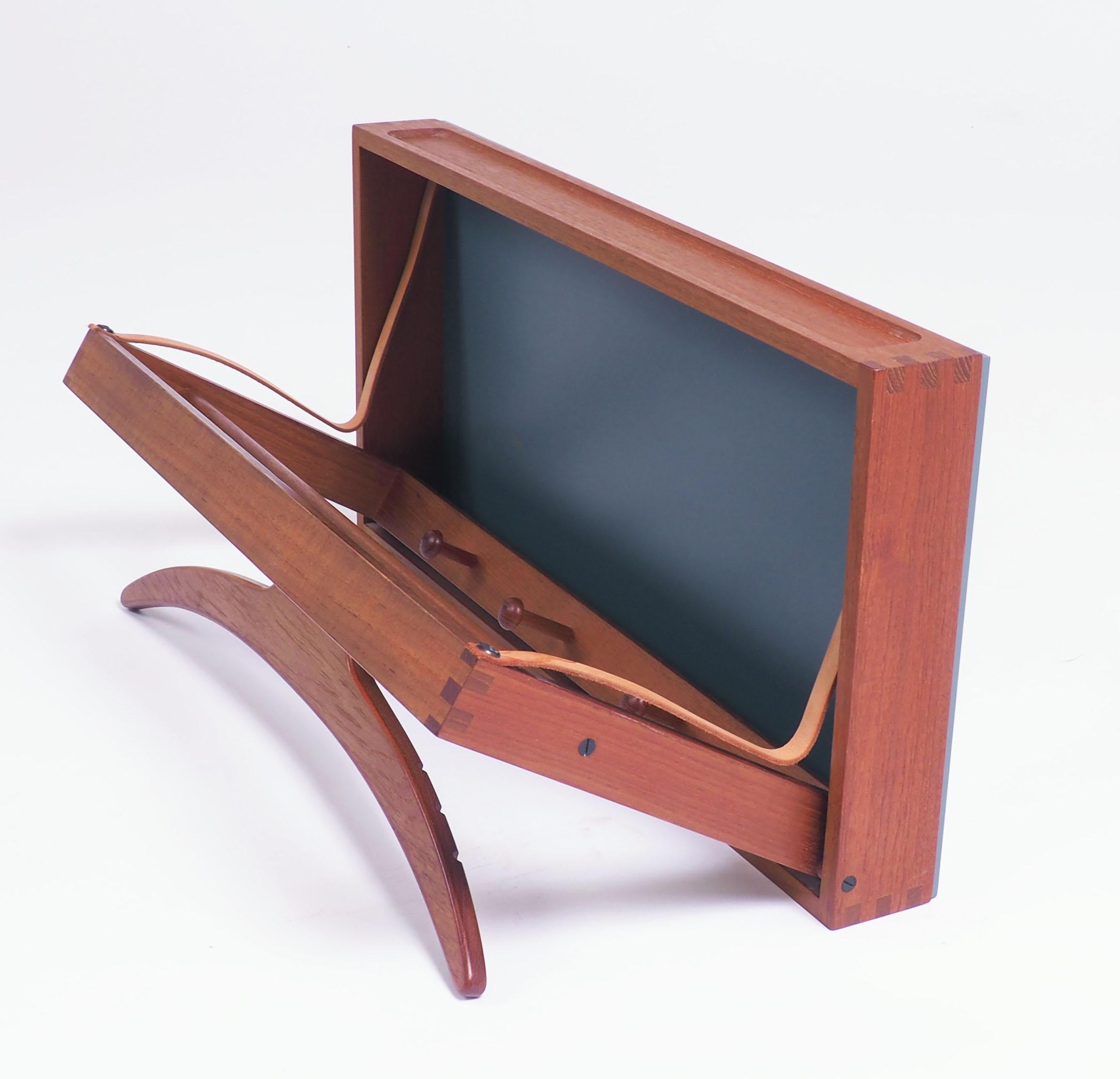 Danish Valet in Teak and Leather by Adam Hoff and Poul Østergaard, Denmark For Sale