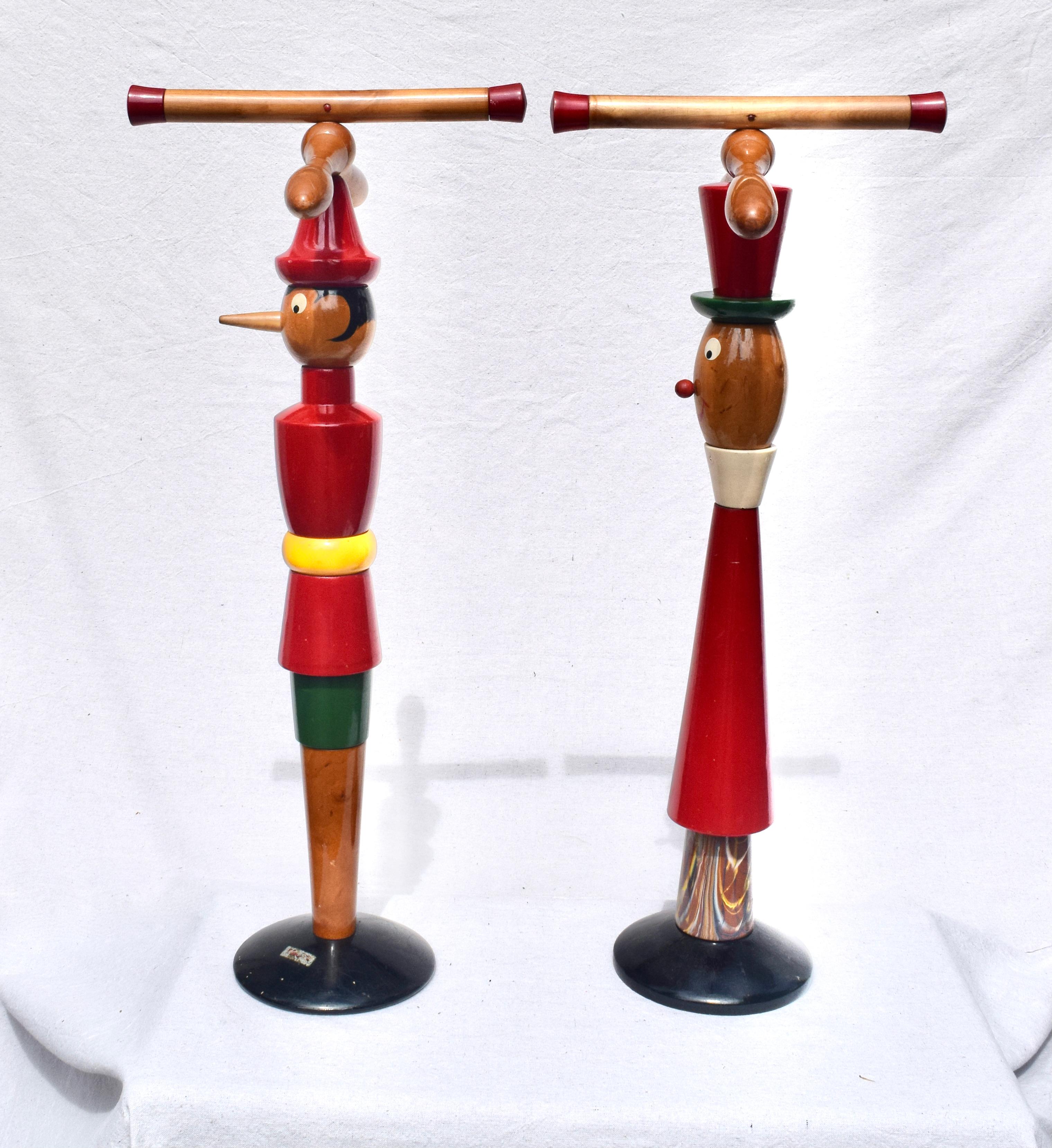 Valet Stands Pinocchio & Jiminy Cricket, 1940s Italian Design For Sale 2
