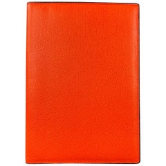 VALEXTRA Orange Pebble Grain Leather iPad Case