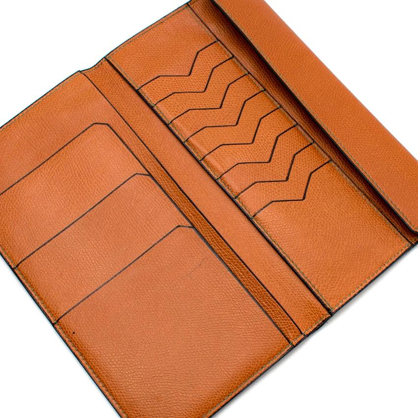 Brown Valextra Vertical Leather Wallet  For Sale