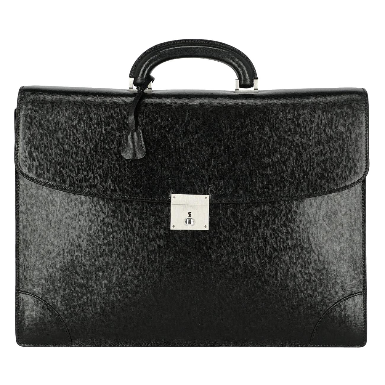 Valextra Woman Briefcase Black Leather For Sale