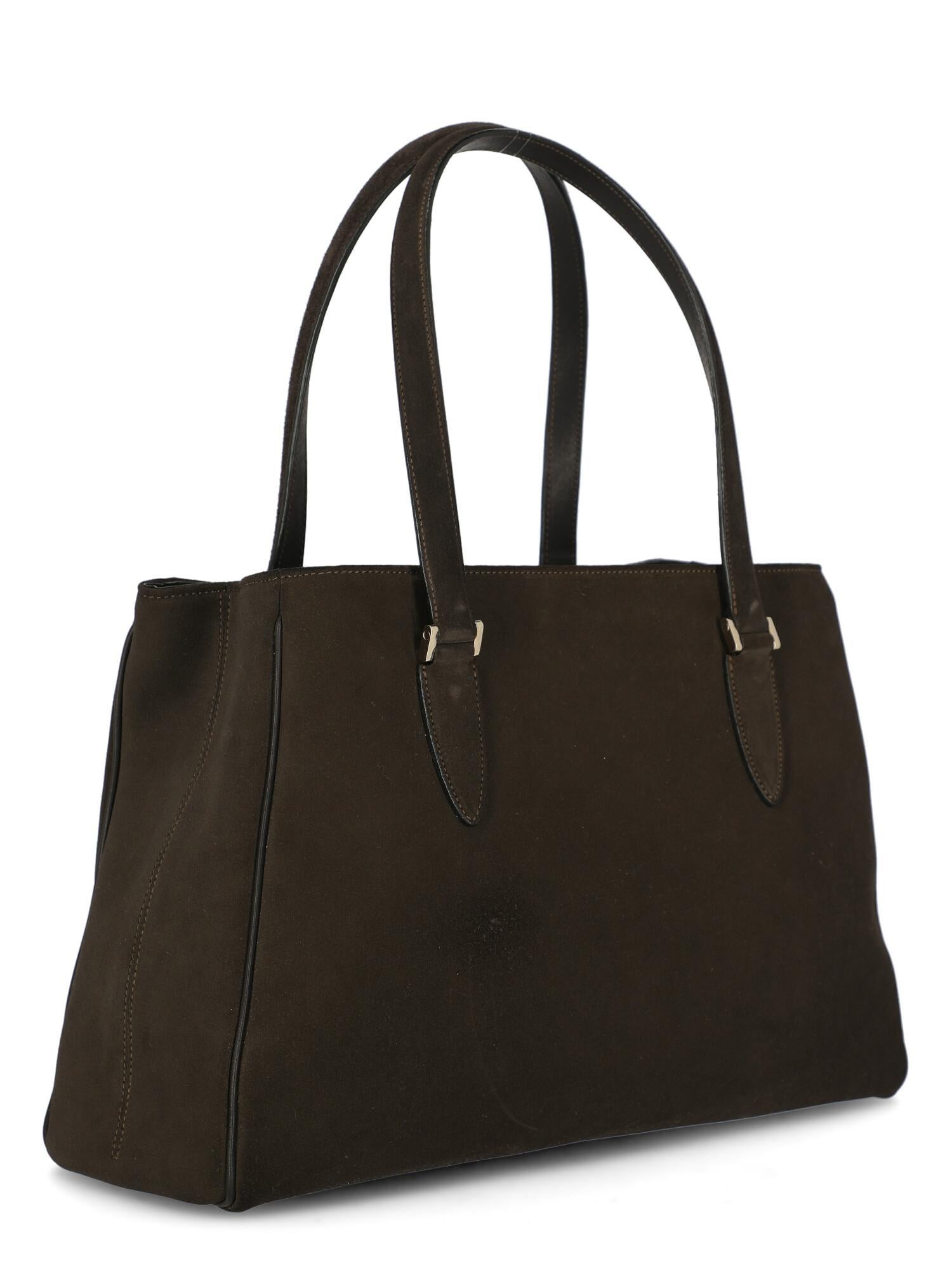 Black Valextra Woman Handbag  Brown Leather For Sale