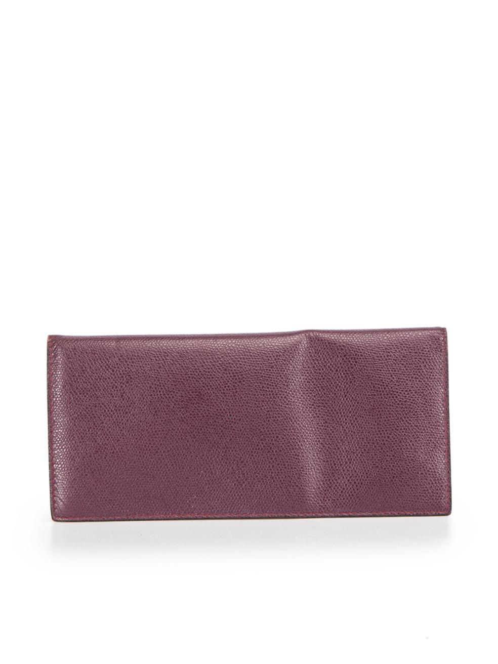 Valextra Women's Purple Leather Travel Wallet In Good Condition For Sale In London, GB