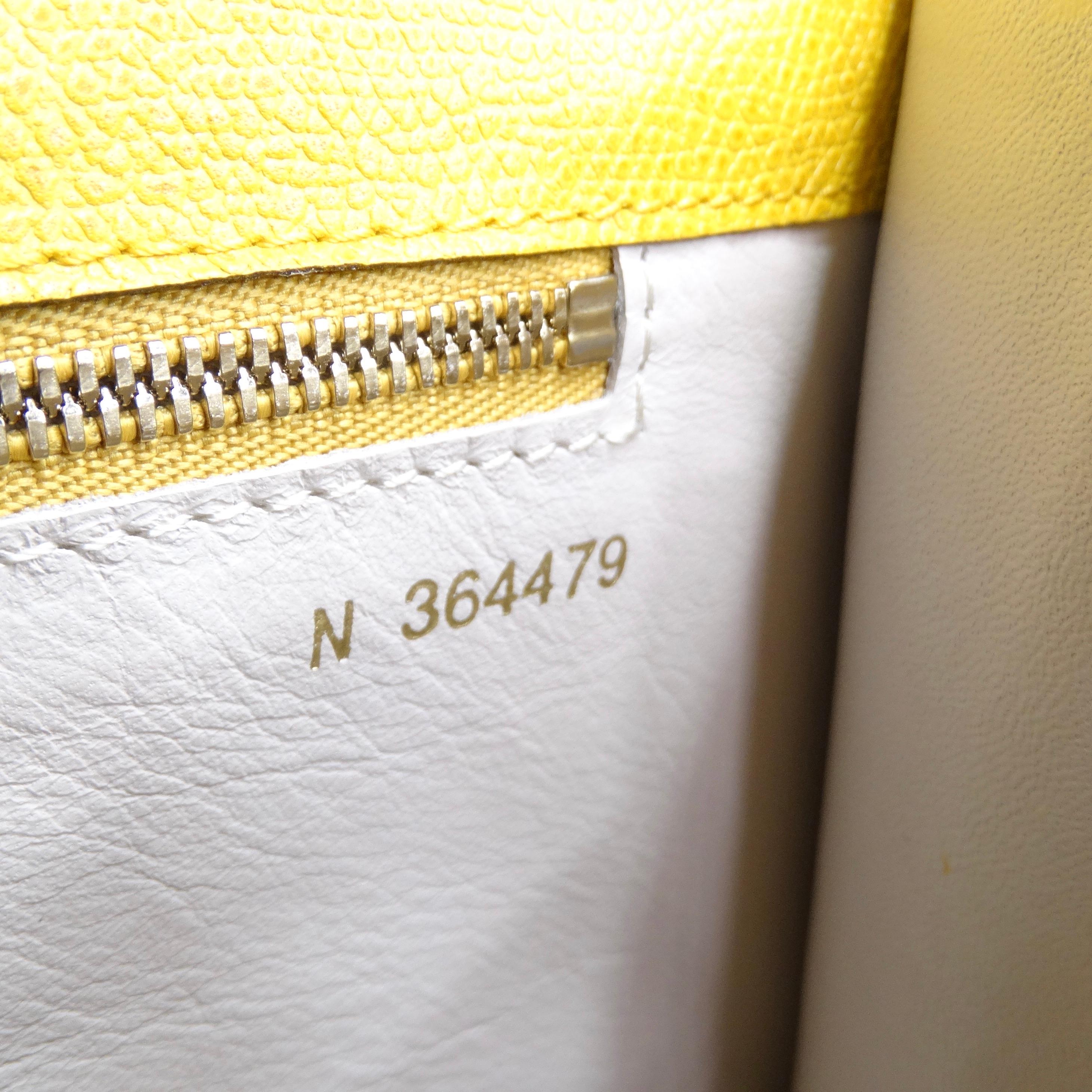 Valextra Yellow Leather Clutch For Sale 6