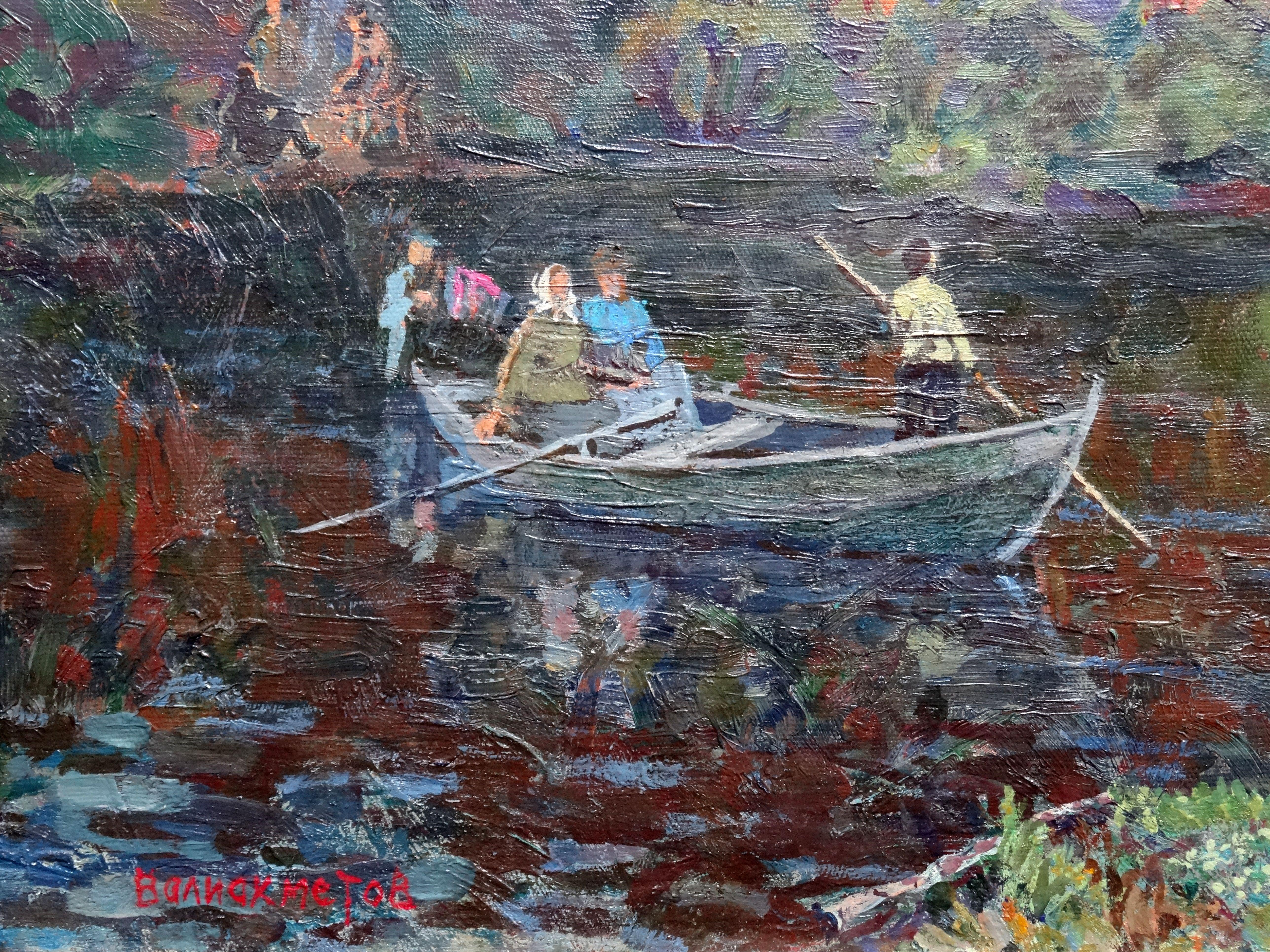 Día de otoño en el lago. Óleo sobre lienzo. 49x69 cm - Painting Impresionista de Valiahmetov Amir Hasnulovitch