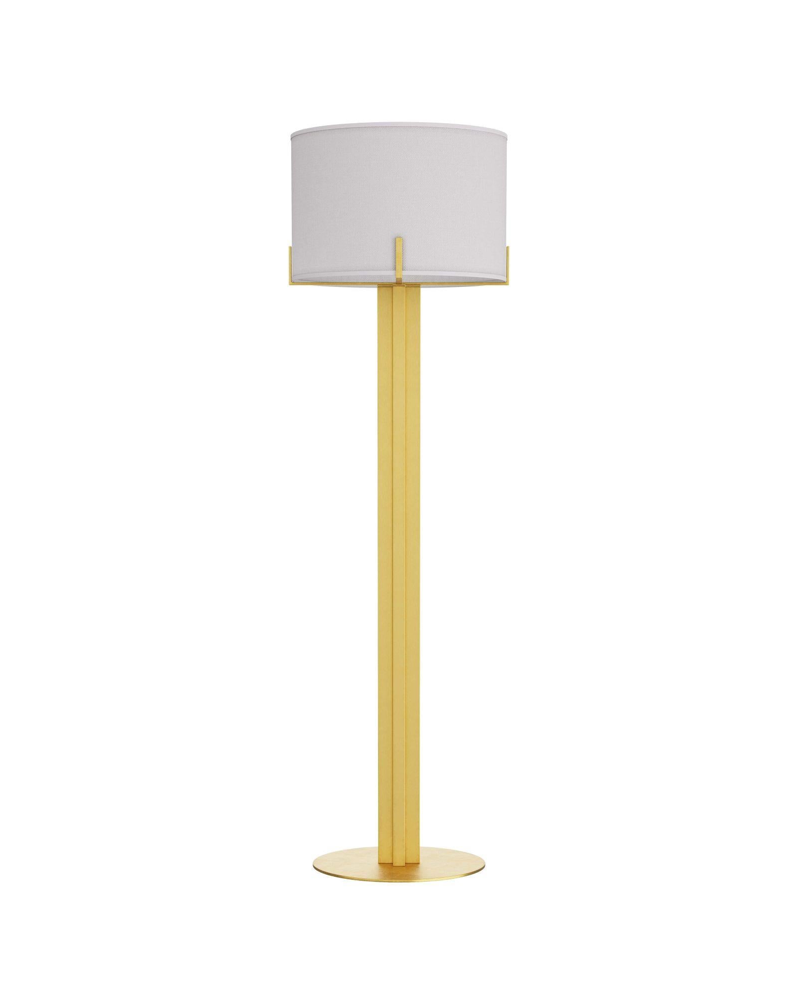 Chinois Lampadaire Valiant PFC08-SH002 - Laiton antique, fer en vente