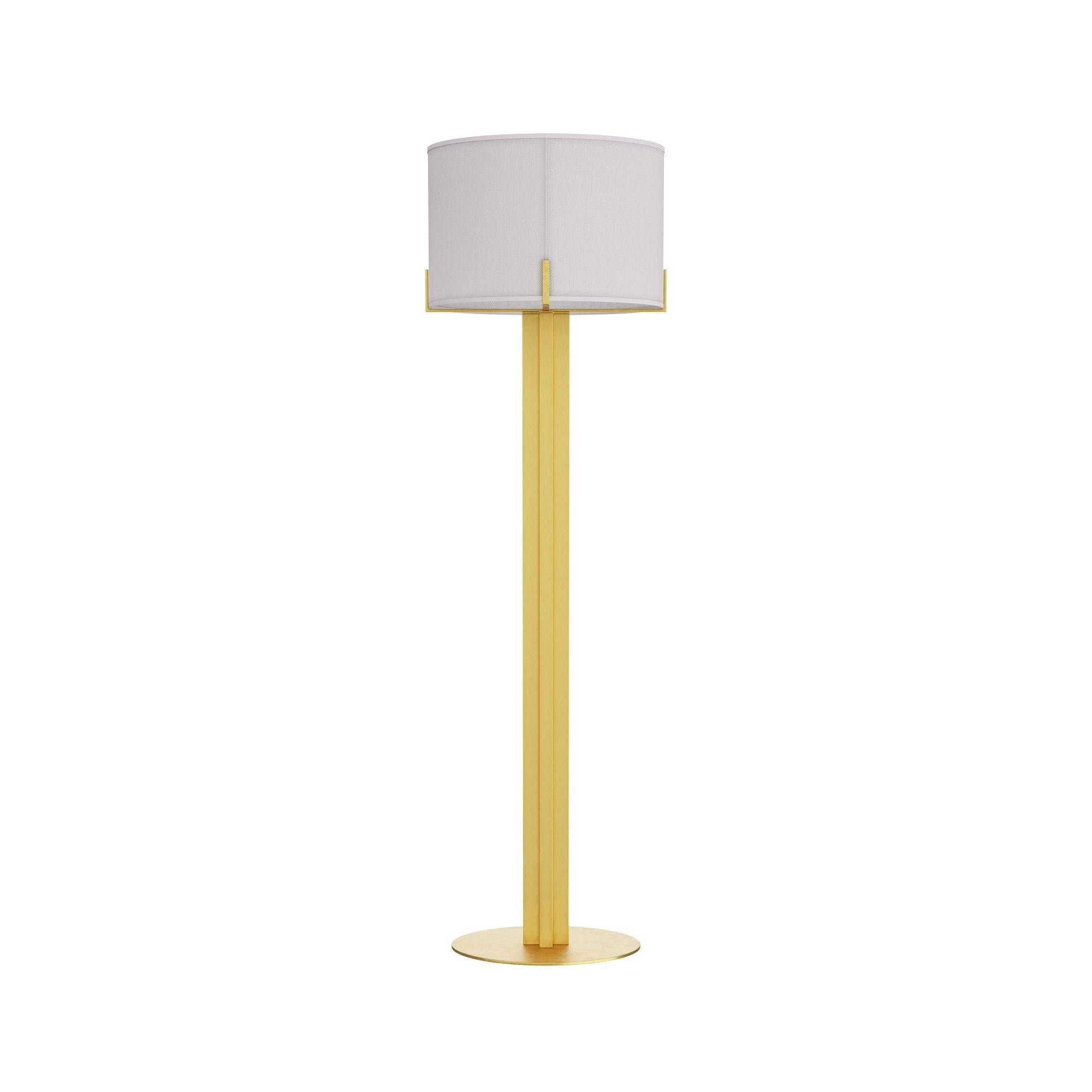 XXIe siècle et contemporain Lampadaire Valiant PFC08-SH002 - Laiton antique, fer en vente