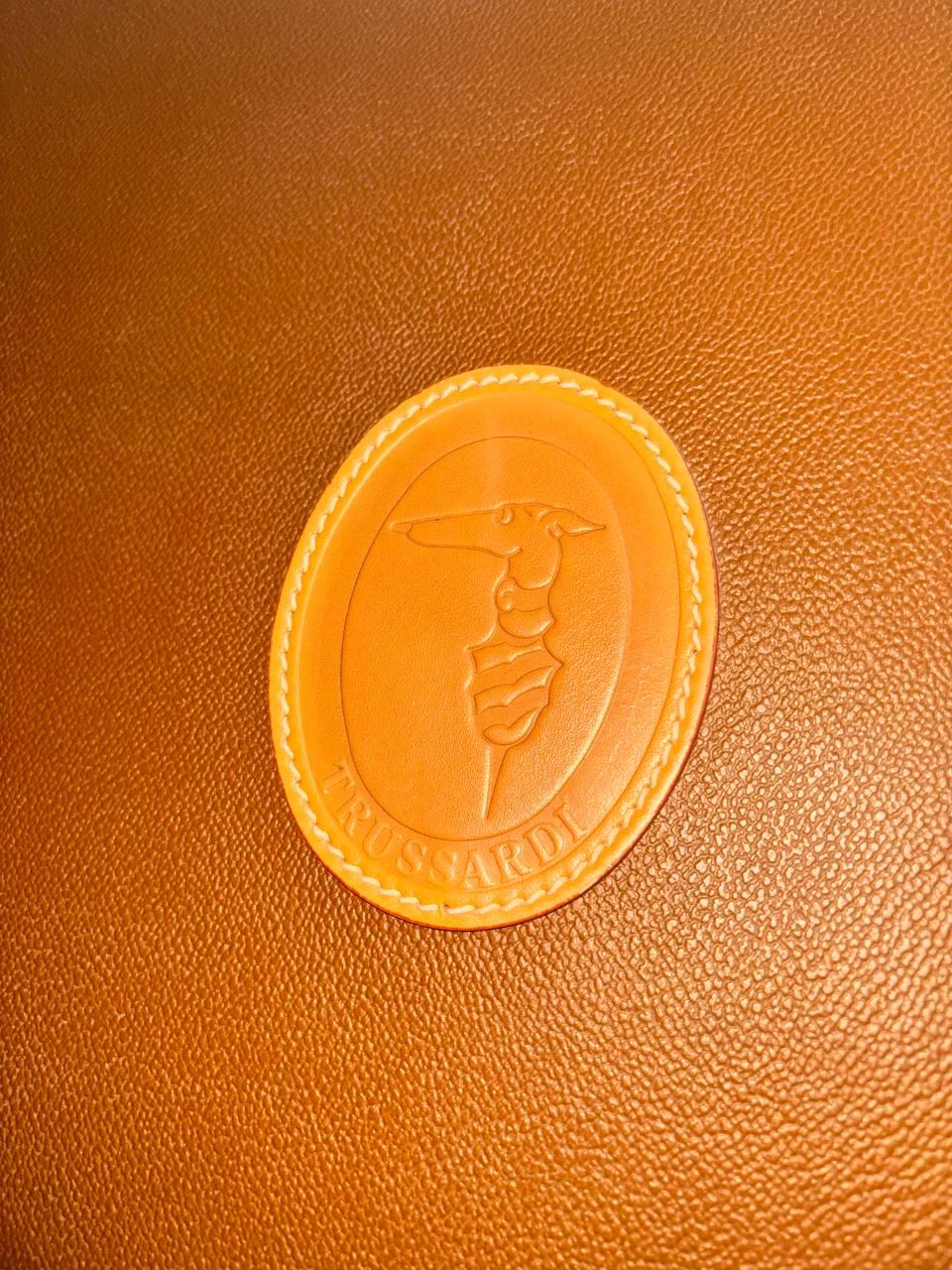 Trussardi Trussardi Maletín 24 horas colección Crespo en piel abertura con bolsa pequeña Moderno de mediados de siglo en venta