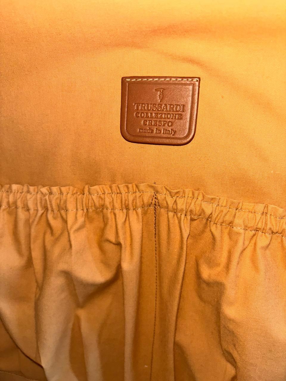 Trussardi Trussardi Maletín 24 horas colección Crespo en piel abertura con bolsa pequeña 20th Century en venta