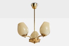 Valinte, lustre, laiton, verre, Finlande, années 1950