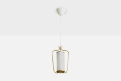 Valinte, Pendant Light, Brass, Glass, Finland, 1950s
