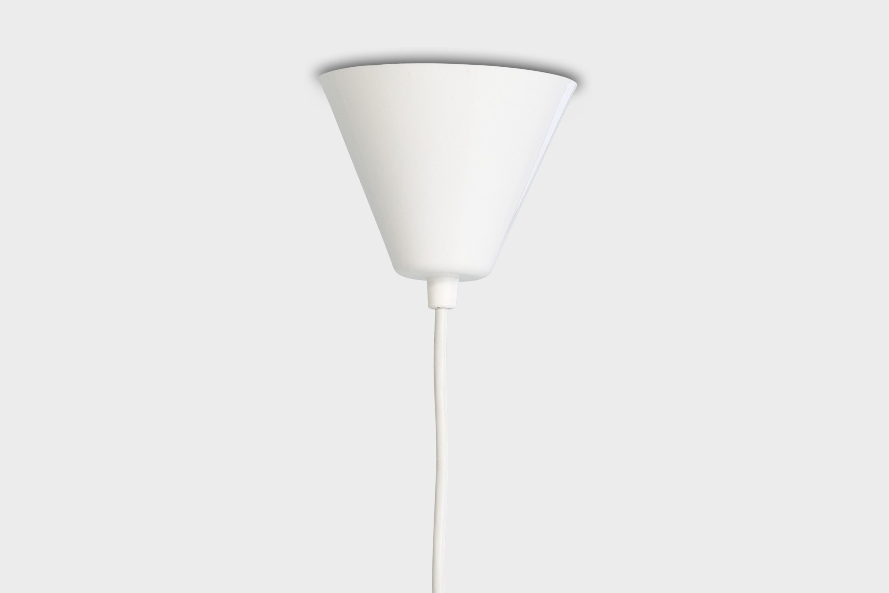 Valinte, Pendant Light, Brass, Glass, Finland, 1950s For Sale 3