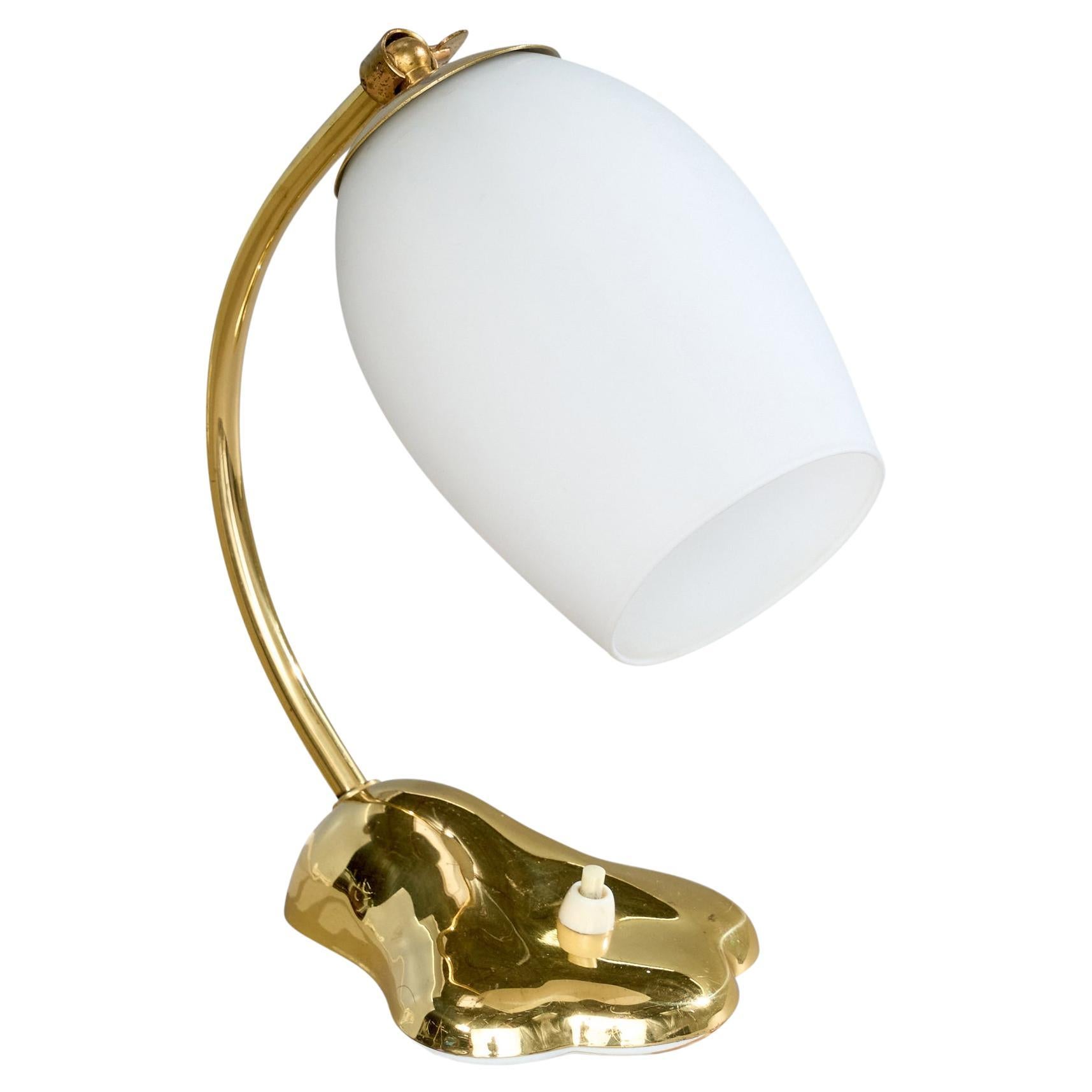 Valinte, lampada da tavolo, ottone, vetro, Finlandia, anni '50