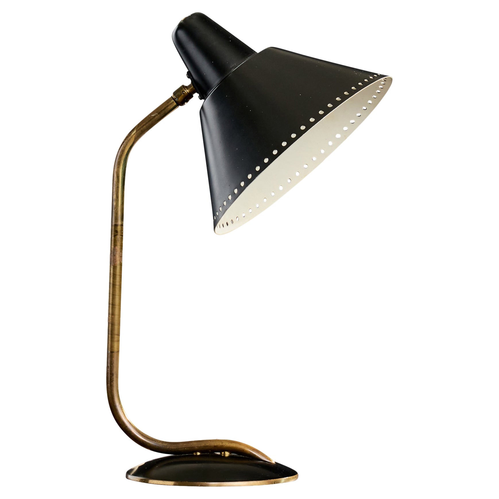 Valinte, Table Lamp, Brass, Metal, Finland, 1960s For Sale