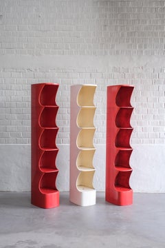 Valirie Dubrocinskis Conjunto de tres librerías de la era espacial de Rodier, Francia 1970