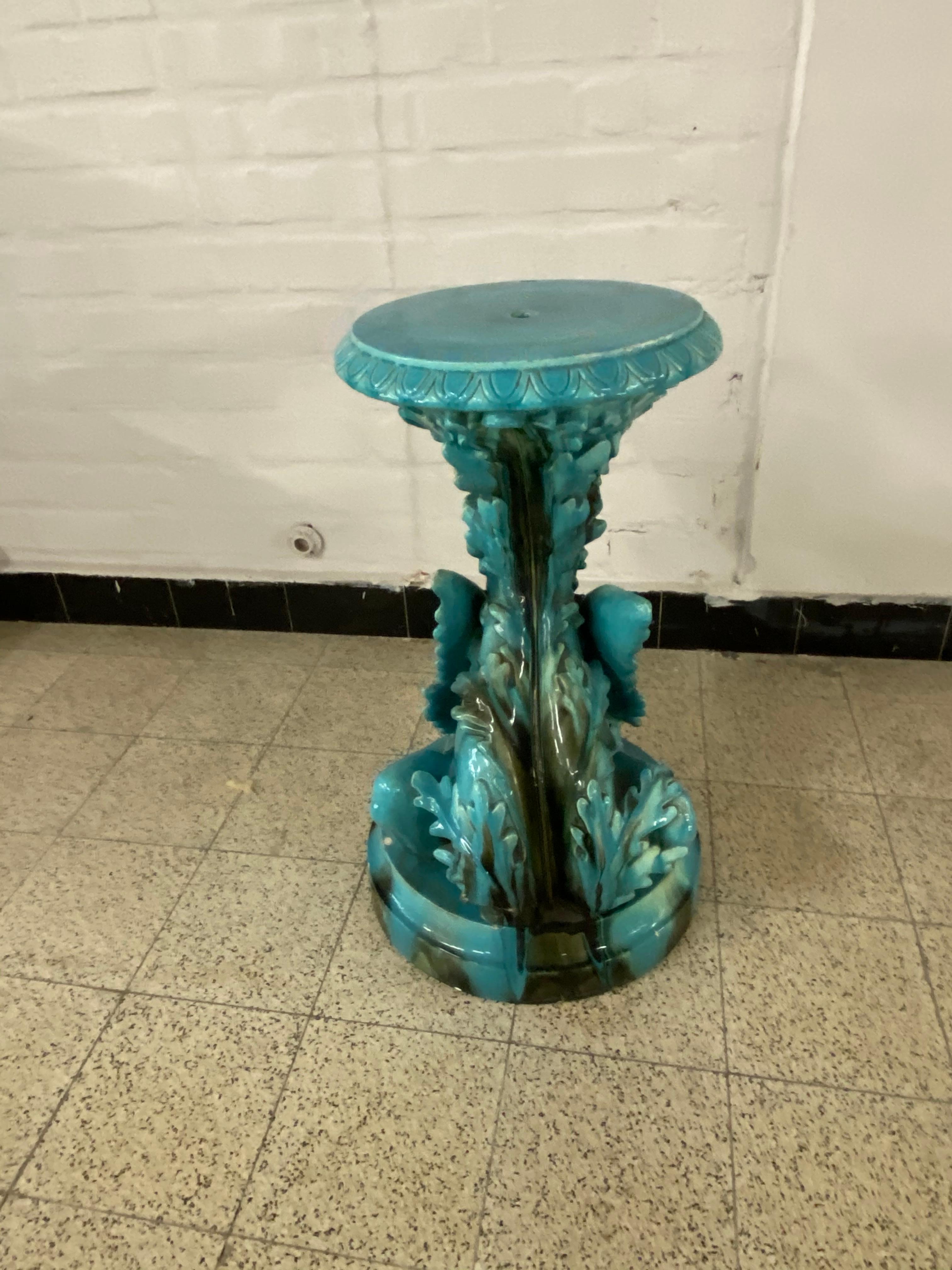 XX secolo Vallauris AM, Piedistallo Art Nouveau in ceramica, circa 1900 in vendita