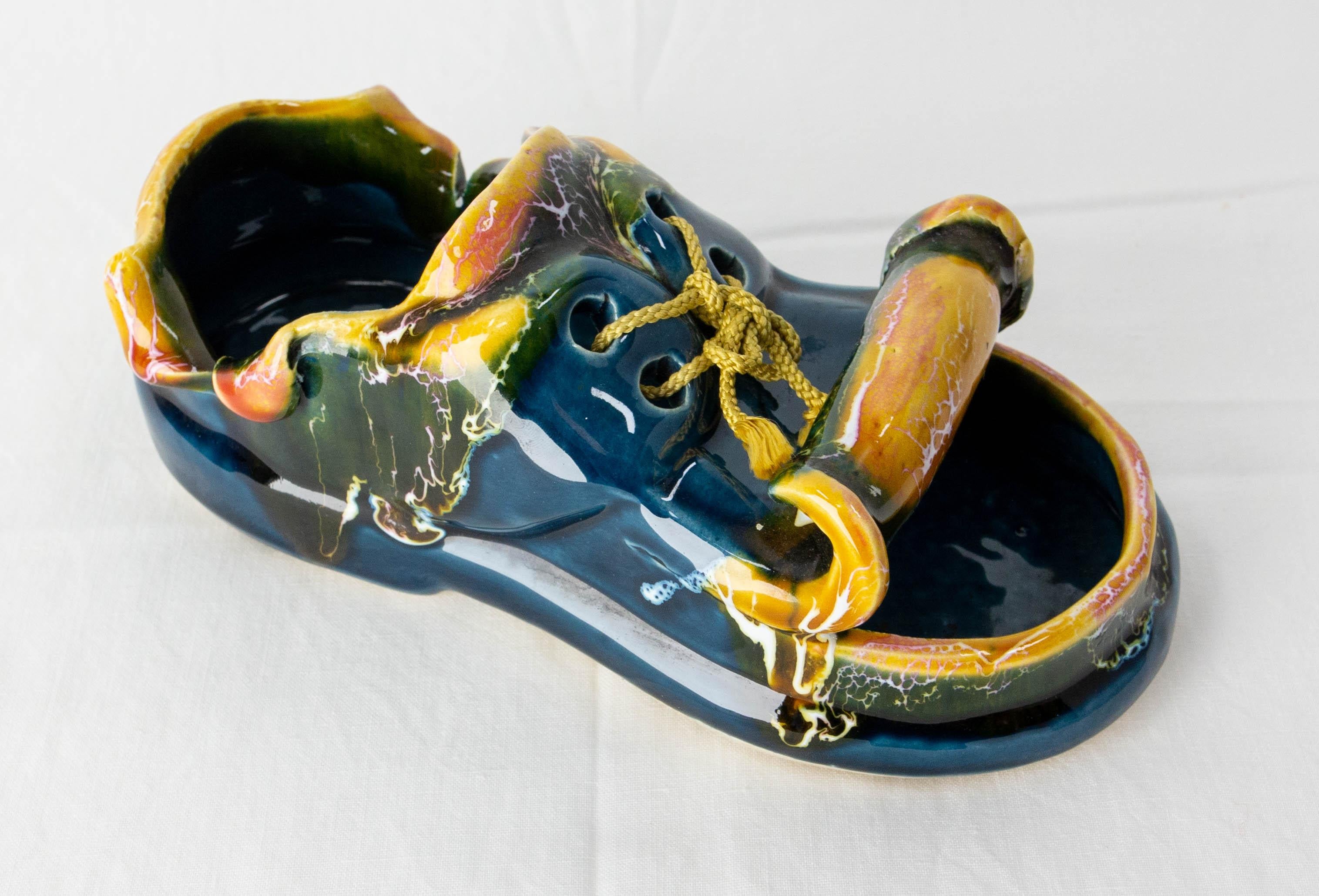 Mid-Century Modern Vallauris Ashtray or Vide-Poche Shoe from Raymond Fassy, Midcentury