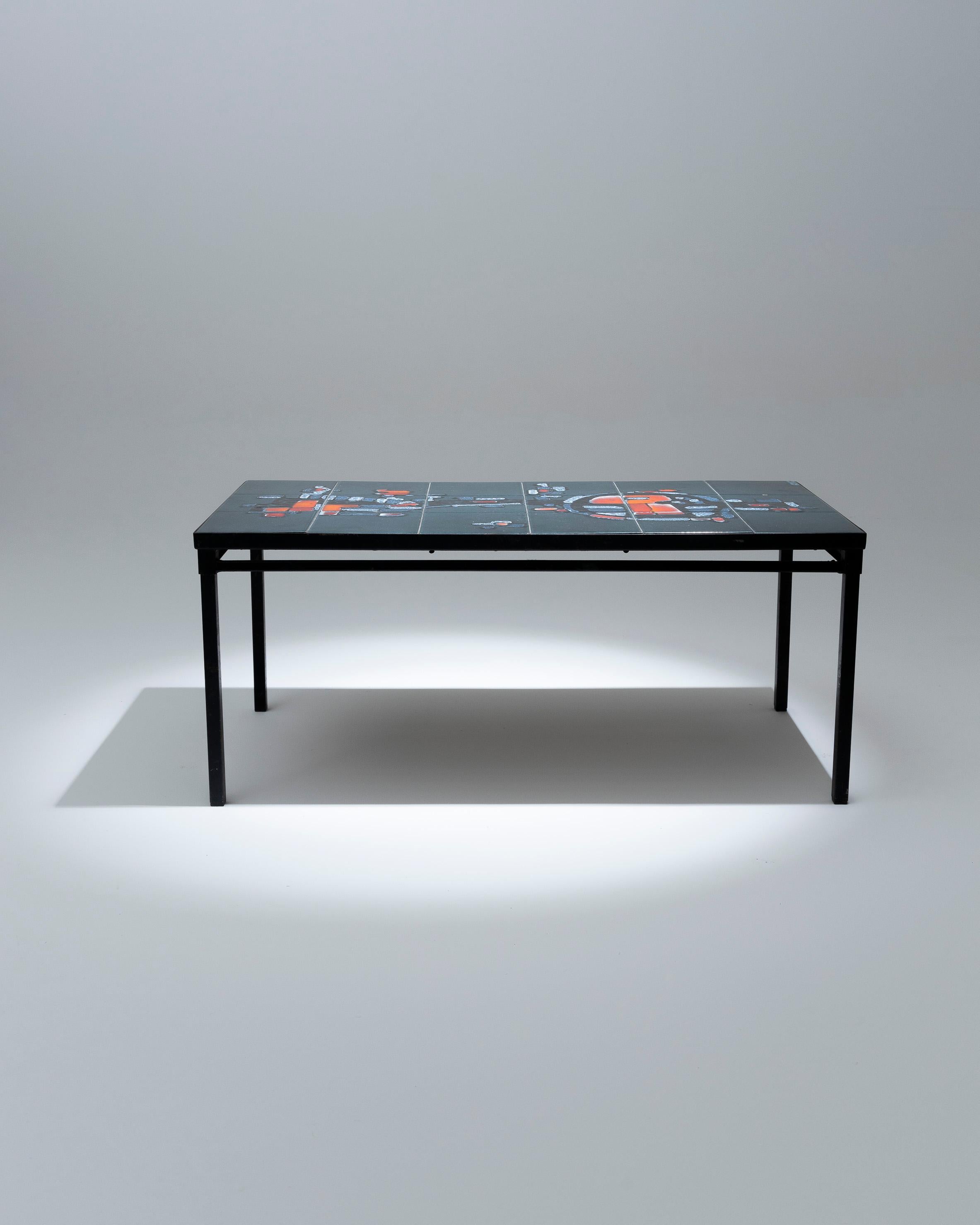 Mid-Century Modern Vallauris Belarti ceramic coffee table