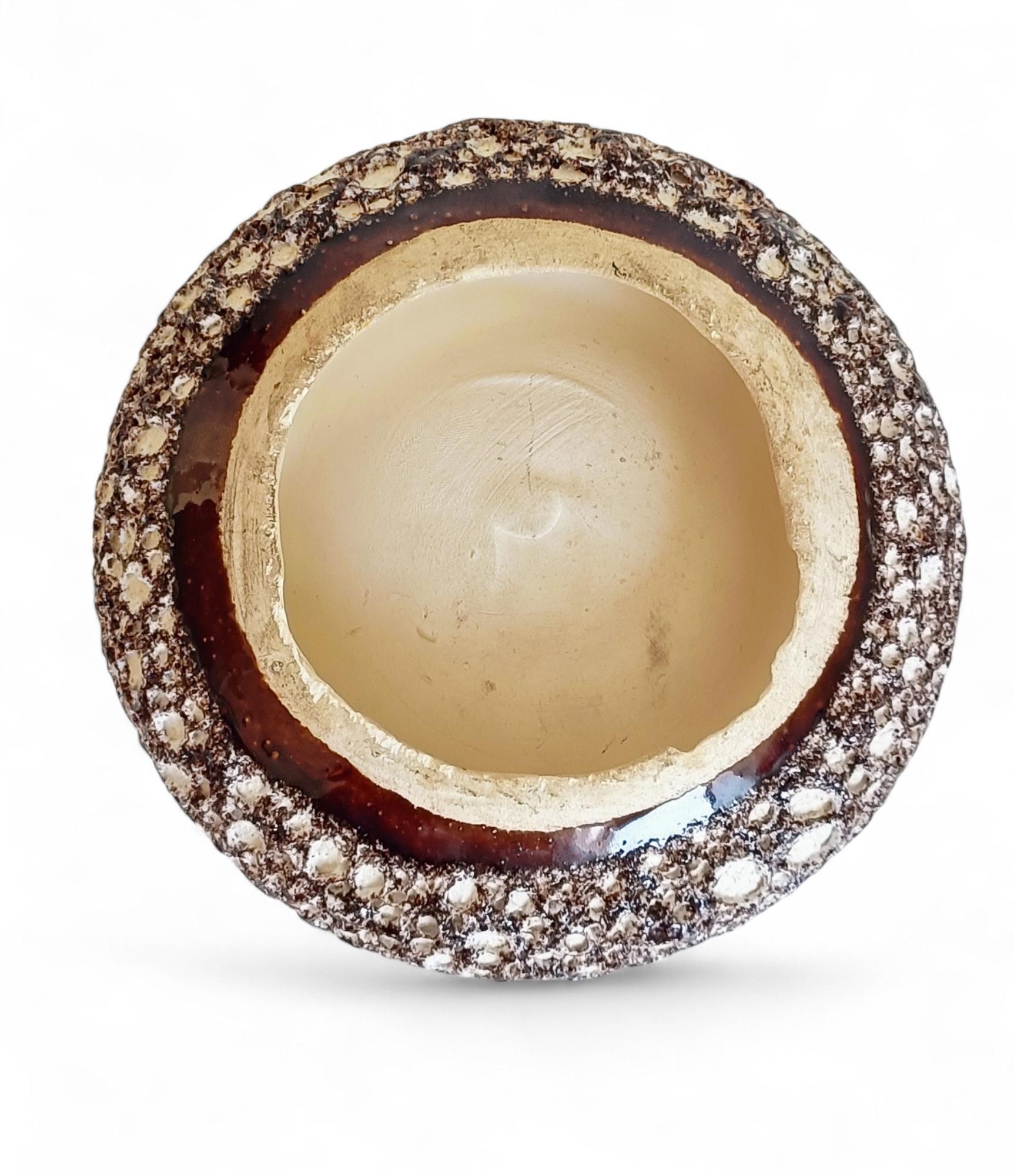 Vallauris Biomorphic Volcanic Glazed Ceramic Ashtray or Catch-Al, France, 1950s im Angebot 3