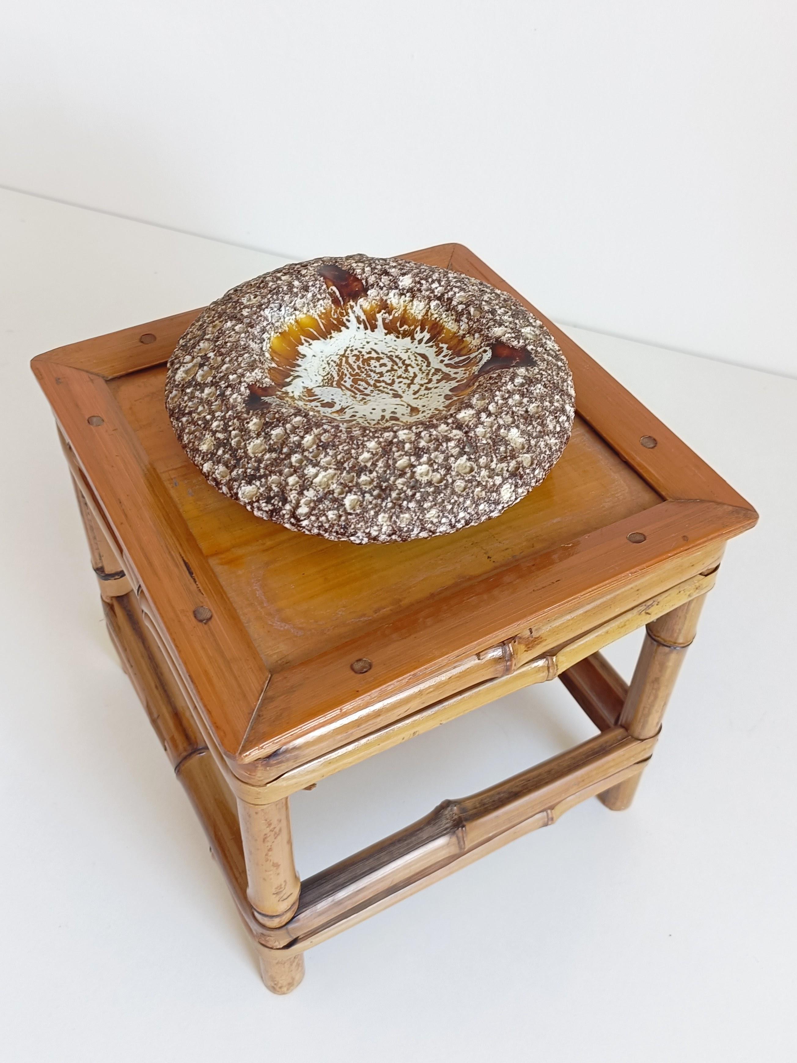 Vallauris Biomorphic Volcanic Glazed Ceramic Ashtray or Catch-Al, France, 1950s im Angebot 4