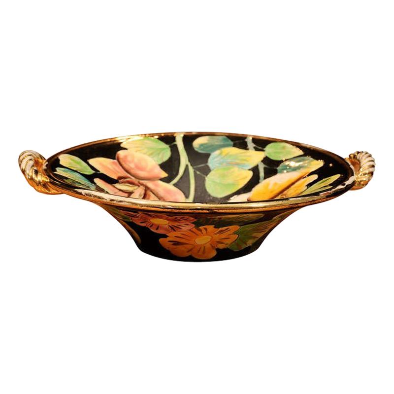 Vallauris Bowl with Rope Style Handles For Sale