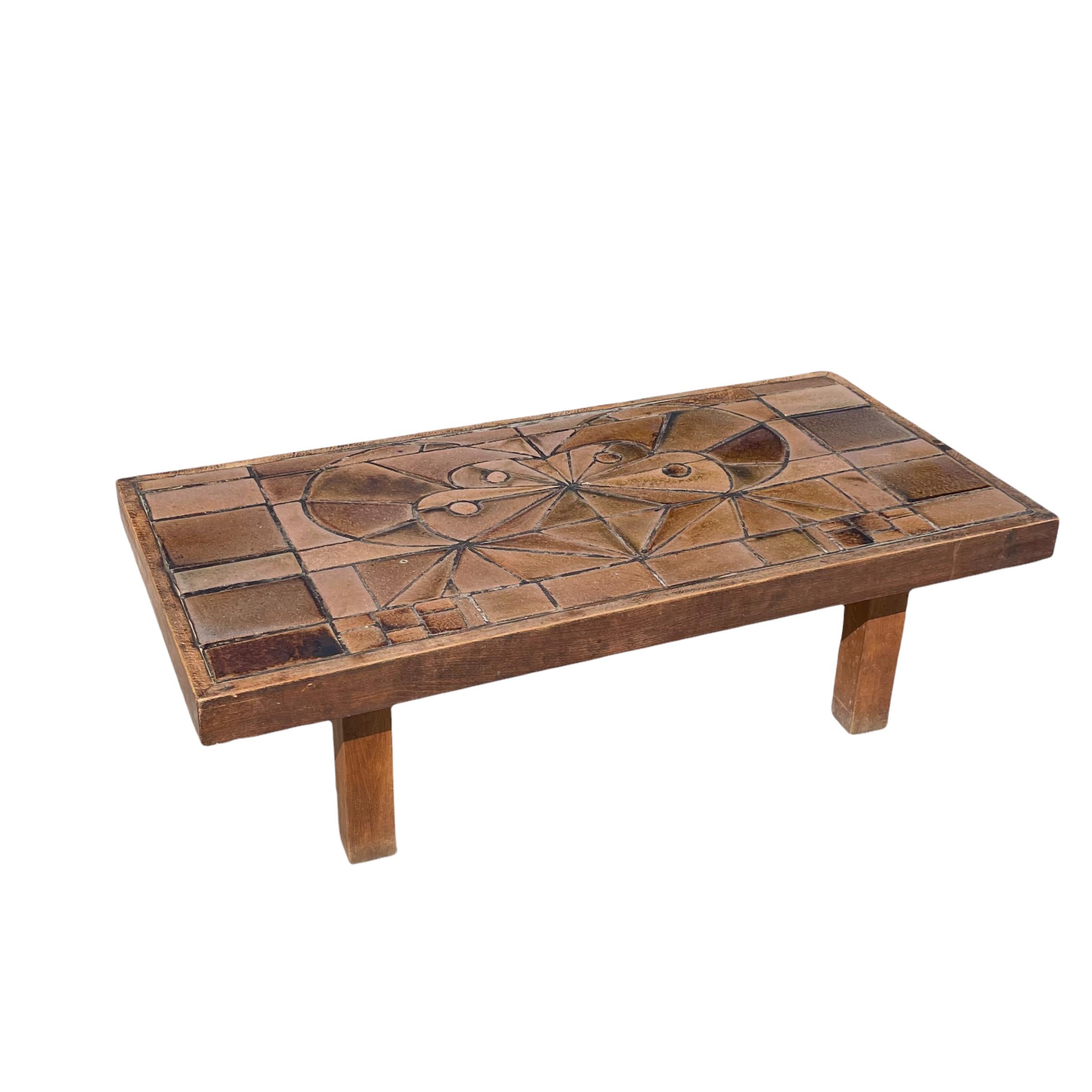 Vallauris Ceramic Coffee Table For Sale 5
