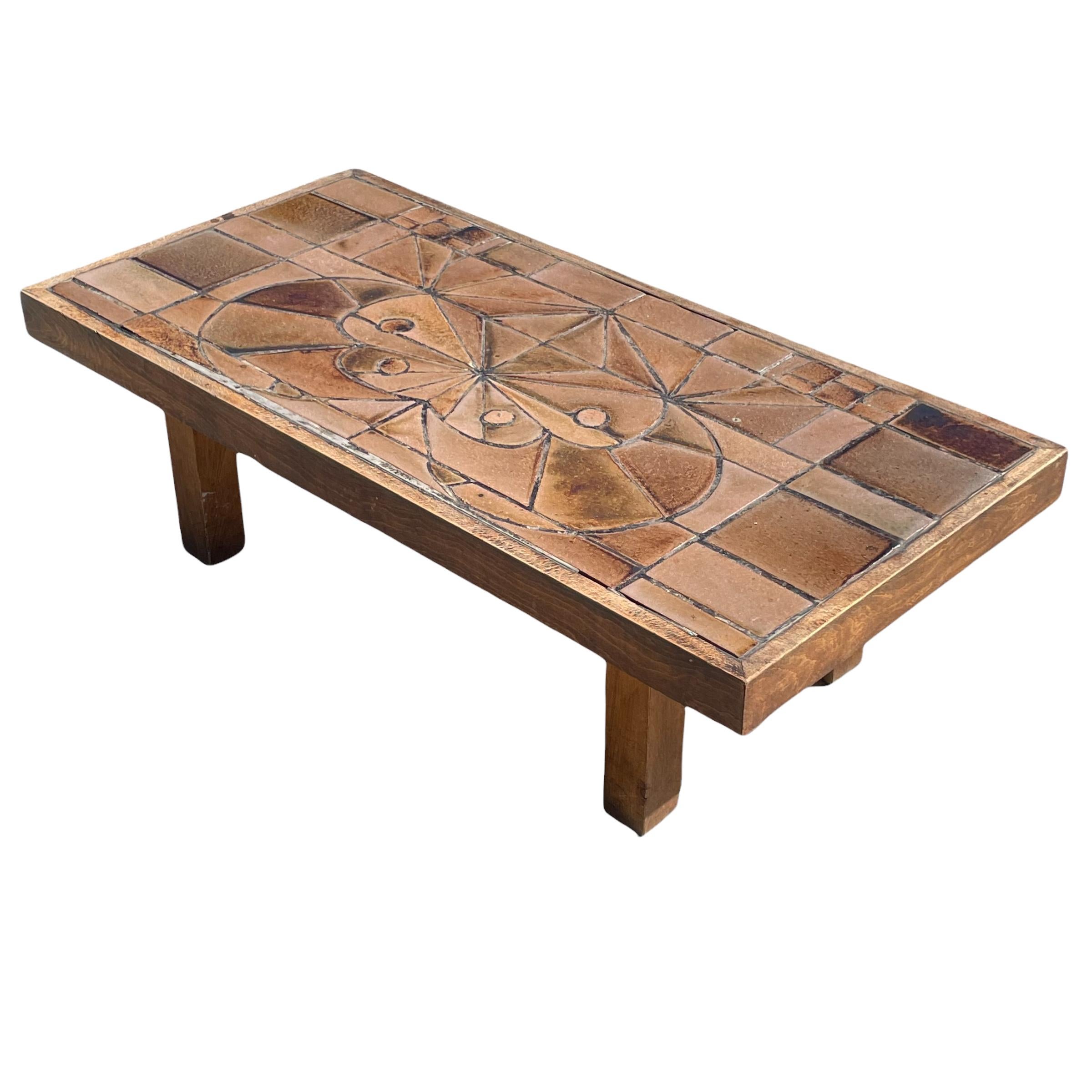 Vallauris Ceramic Coffee Table For Sale 1