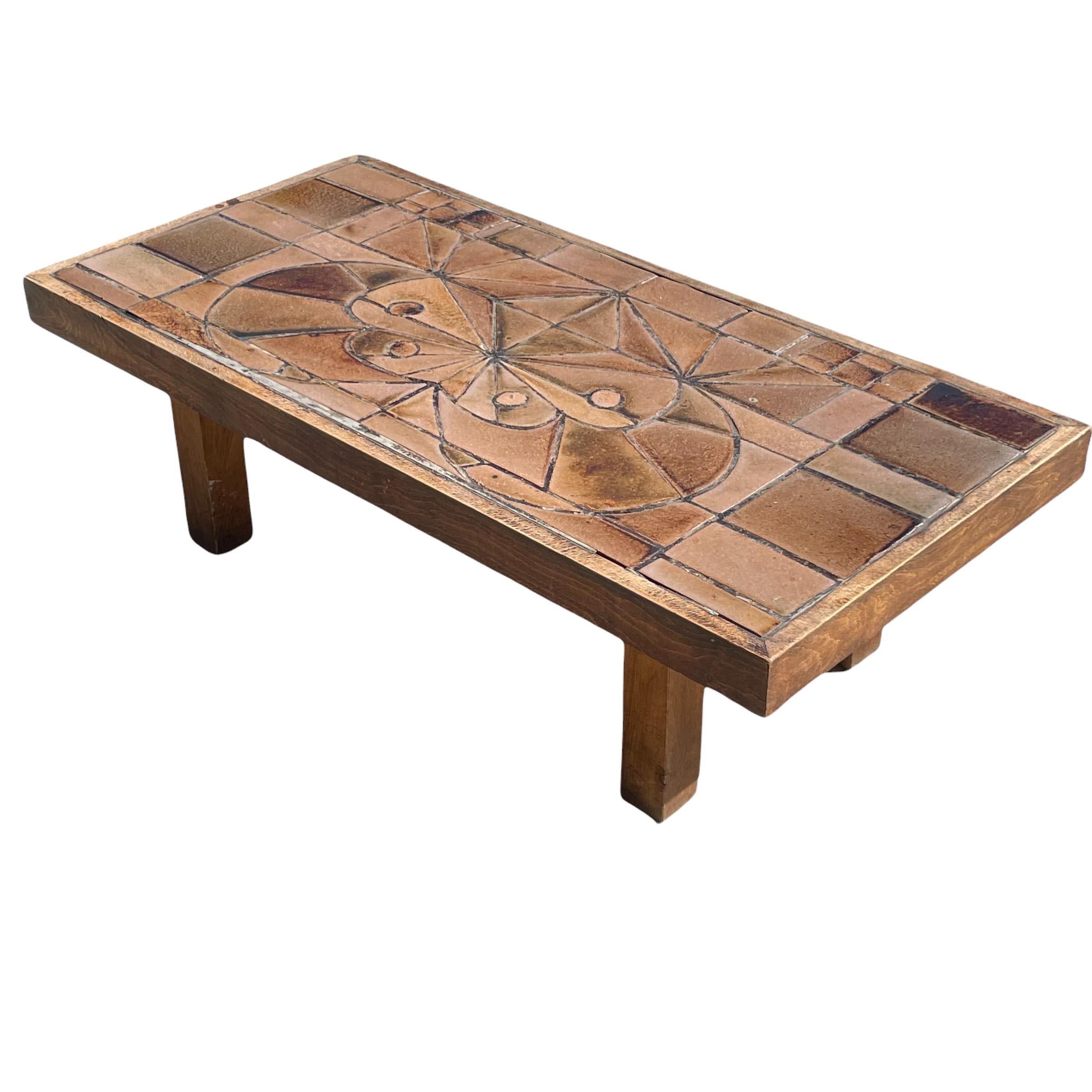 Vallauris Ceramic Coffee Table For Sale 2