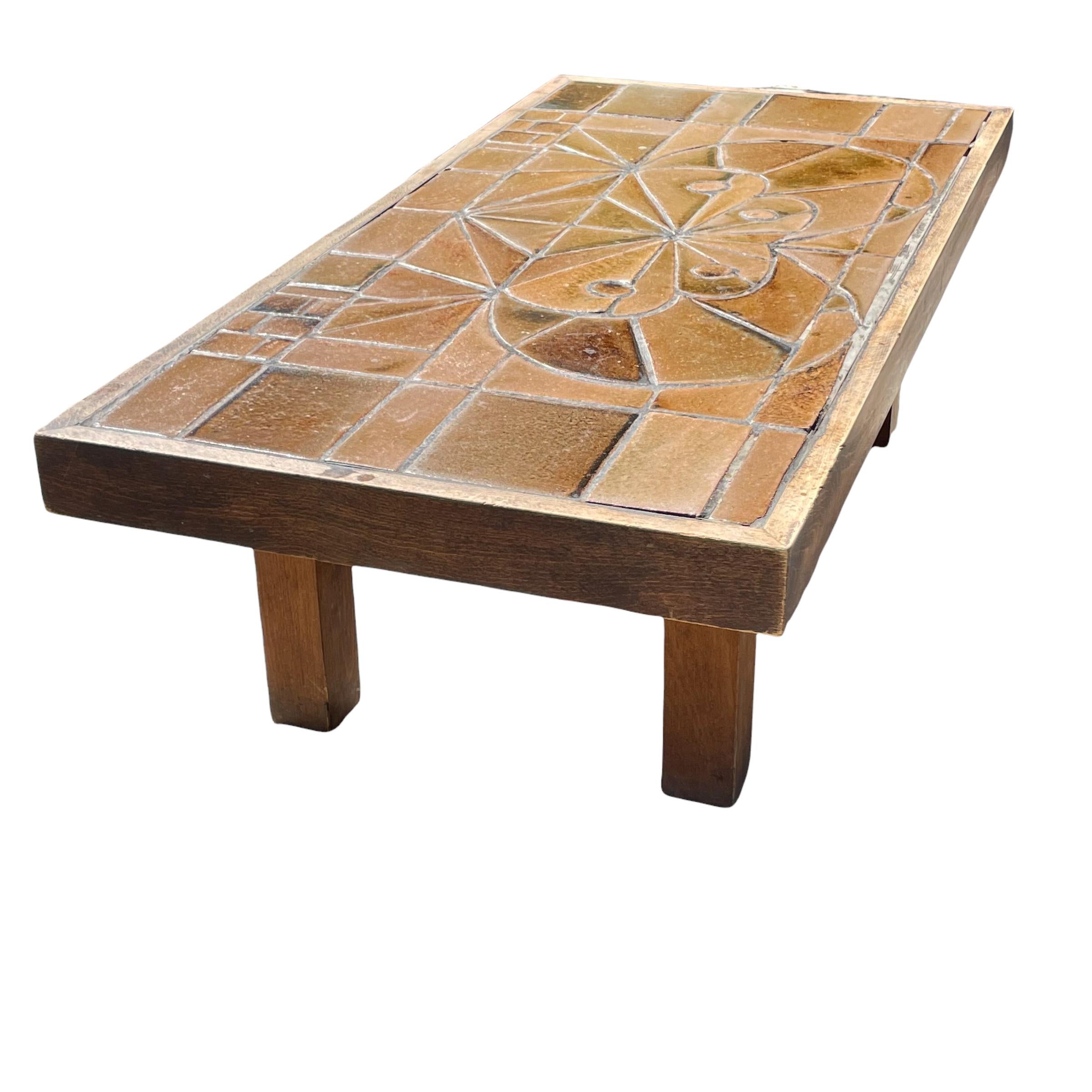 Vallauris Ceramic Coffee Table For Sale 3