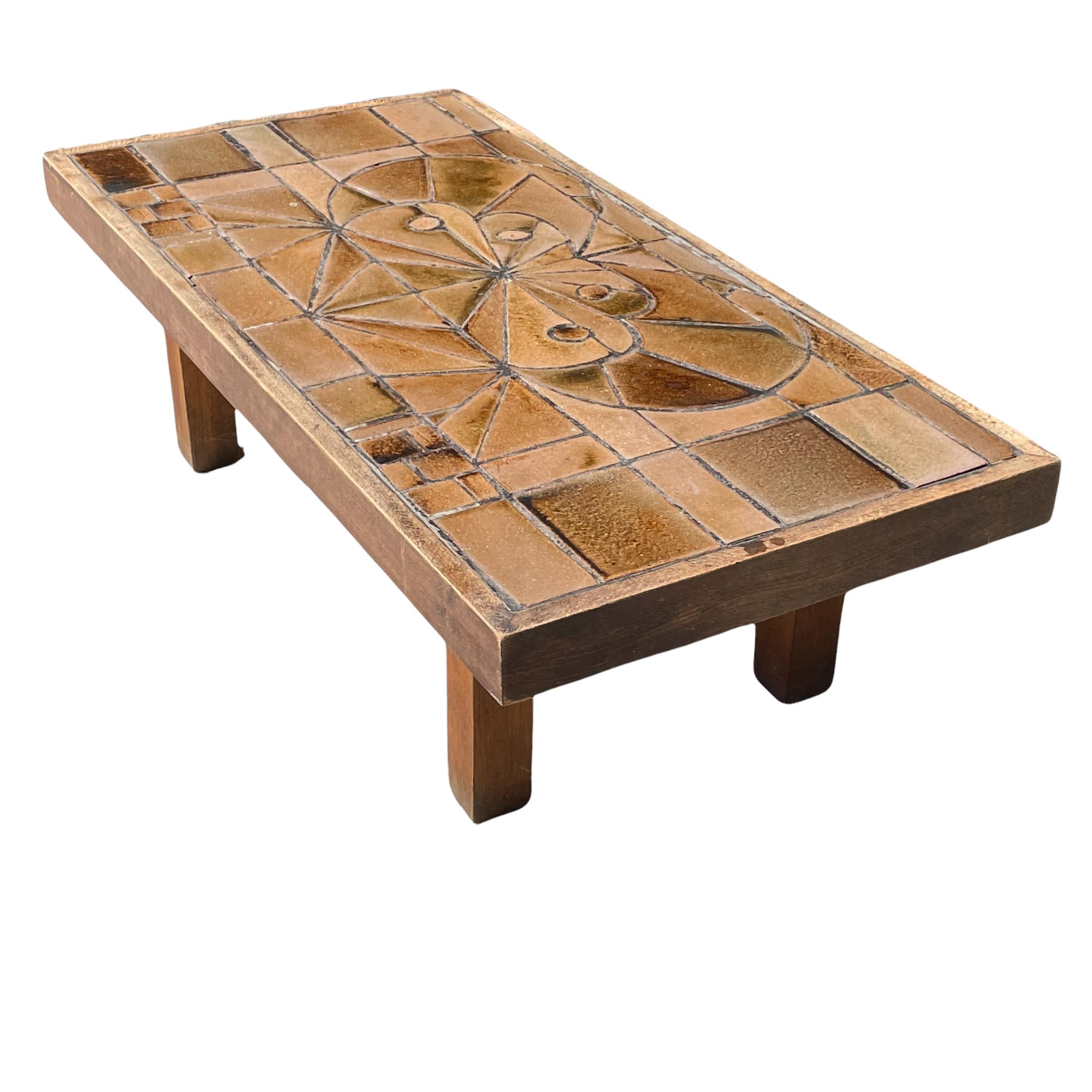 Vallauris Ceramic Coffee Table For Sale 4
