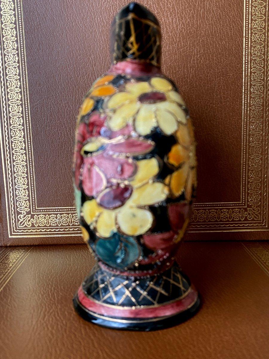 Vallauris-Krug aus Keramik – Monaco-Dekor – Handbemalt – Highlights der Vergoldung  im Angebot 1
