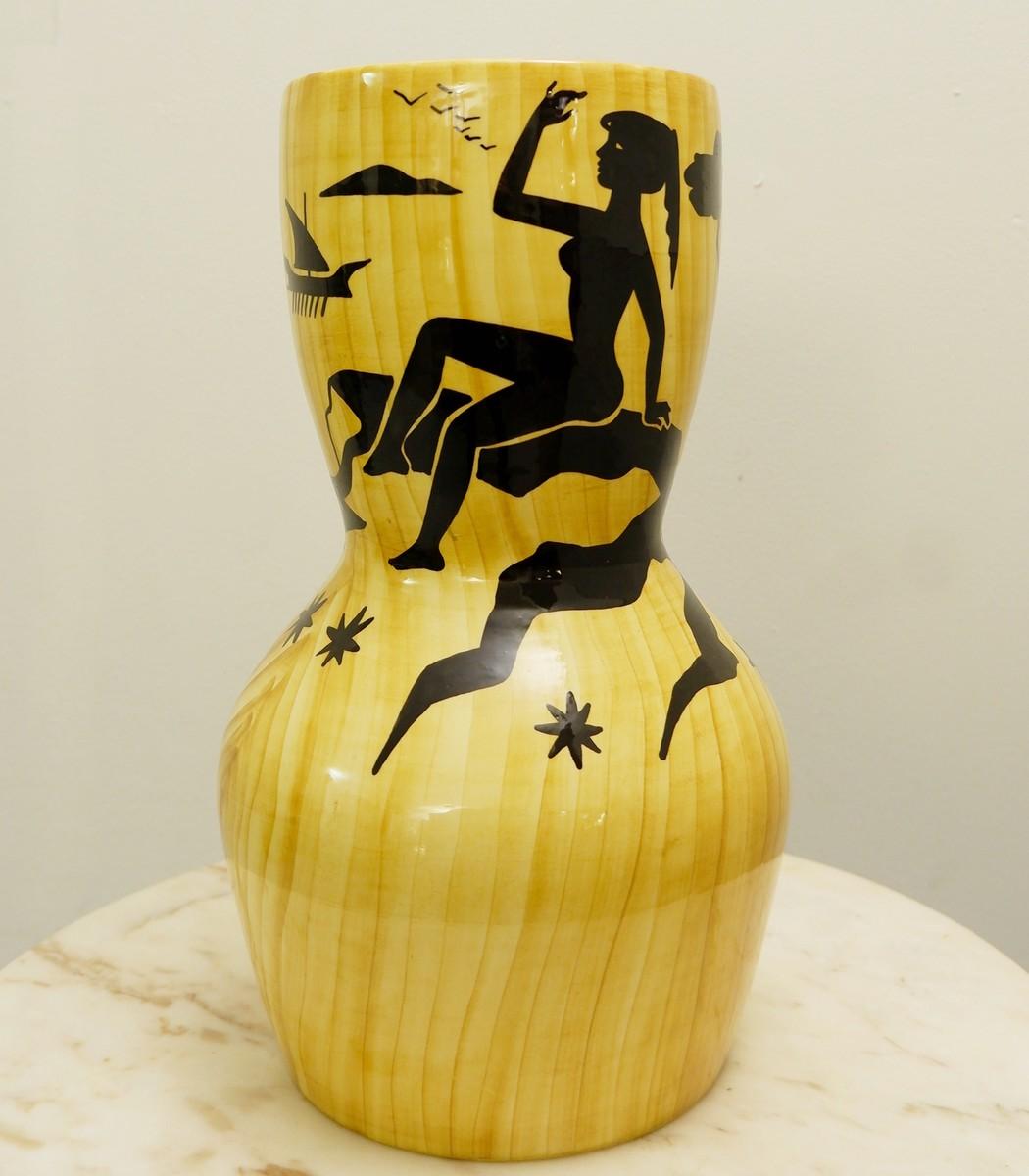 Vallauris Ceramic Vase by Granjean Jourdan, 1960s 2